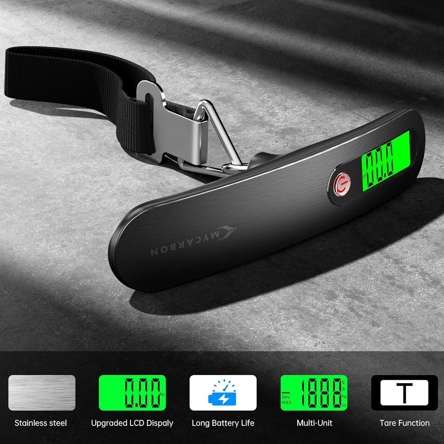 Báscula de Equipaje Digital MYCARBON 50 kg Pantalla Retroiluminada