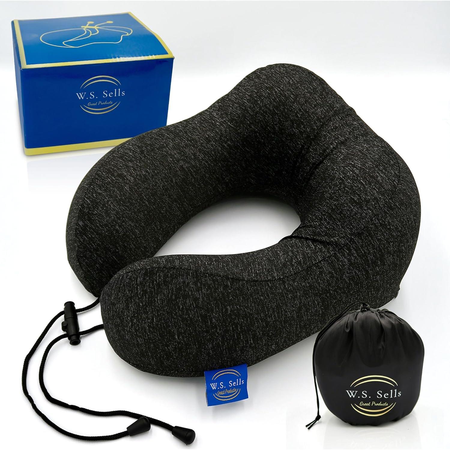 Almohada de Viaje Ergonómica W.S. Sells - Espuma de Memoria