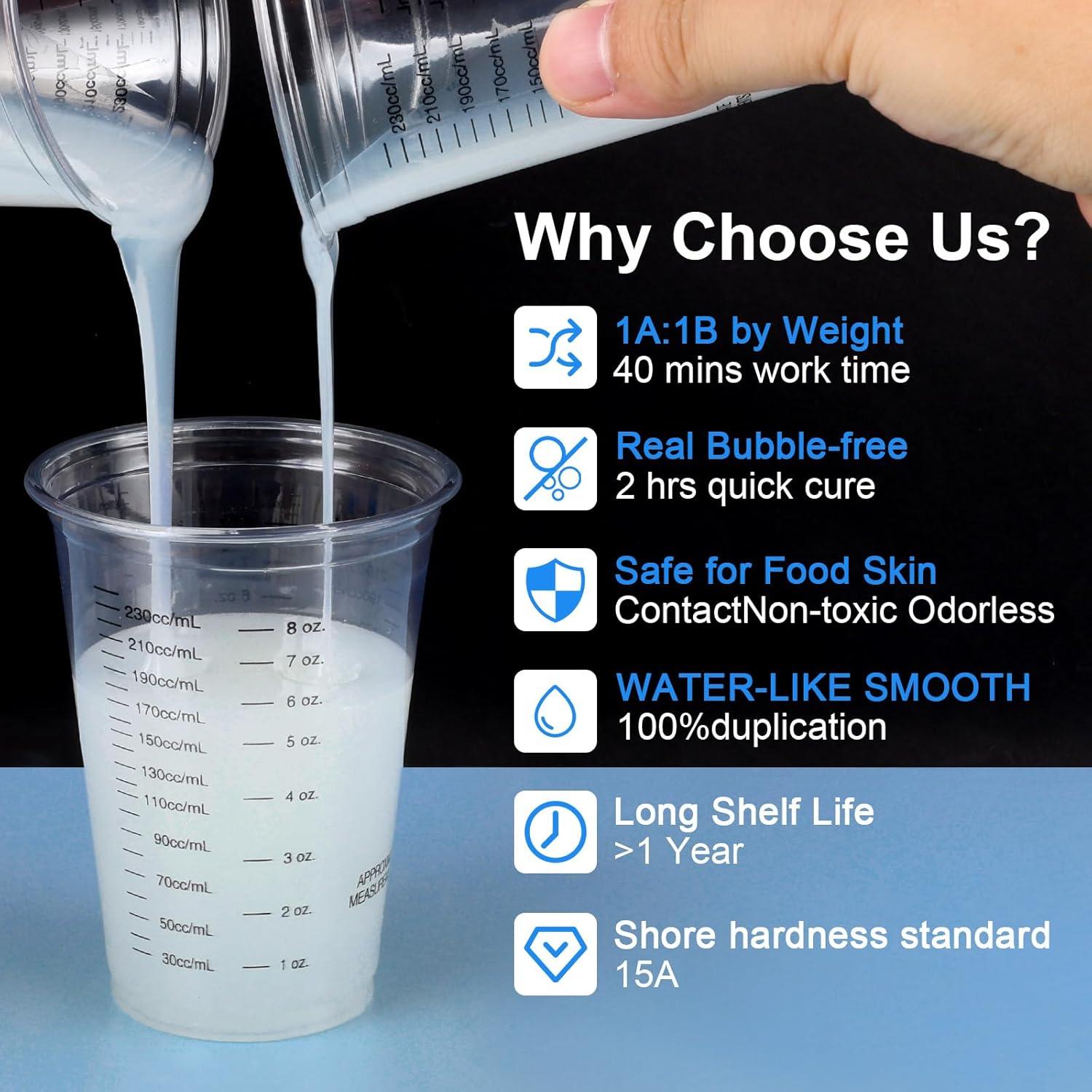 Kit de Moldes de Silicona MITINU 620ml 15A Curado Rápido