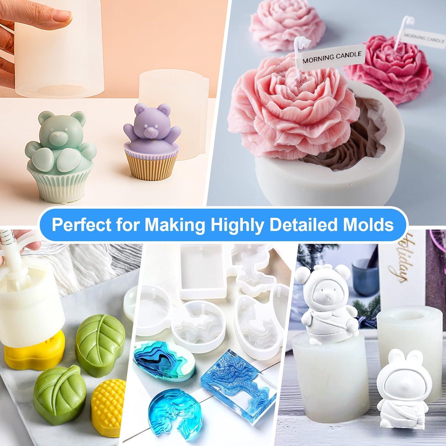 Kit de Moldes de Silicona MITINU 620ml 15A Curado Rápido