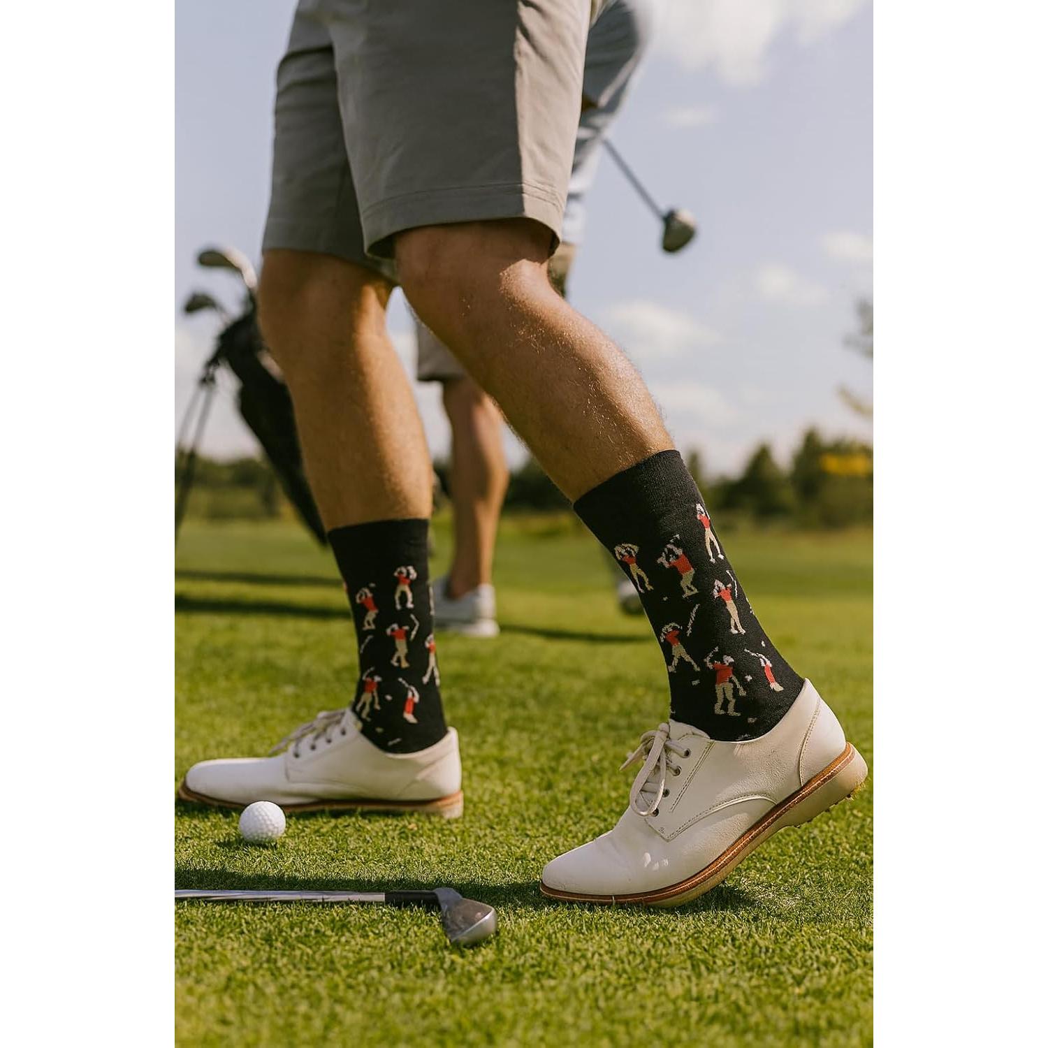 Calcetines de Golf Divertidos para Hombres - Talla Única 41-46