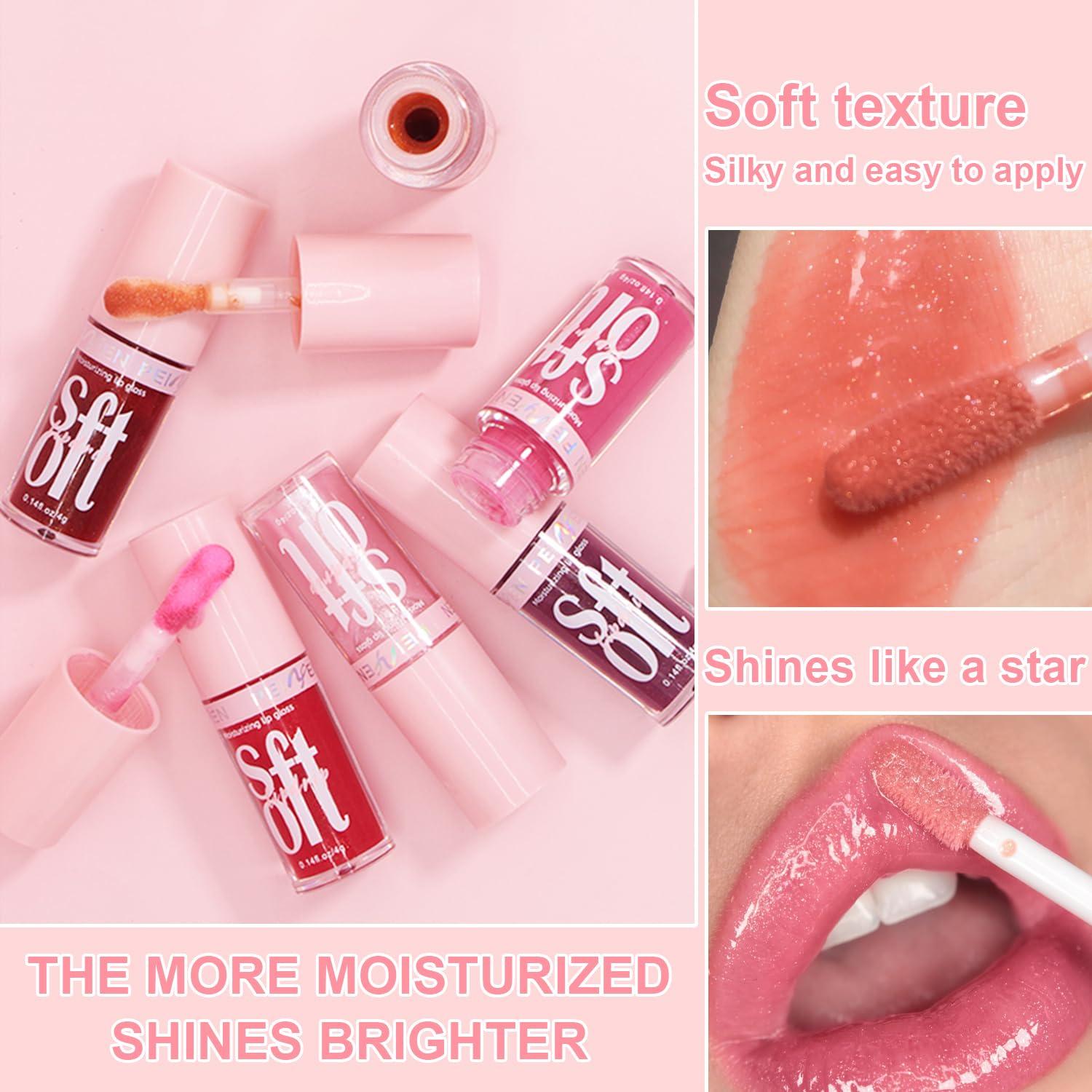 Set de 6 Aceites Hidratantes para Labios Meilury - Brillo y Volumen