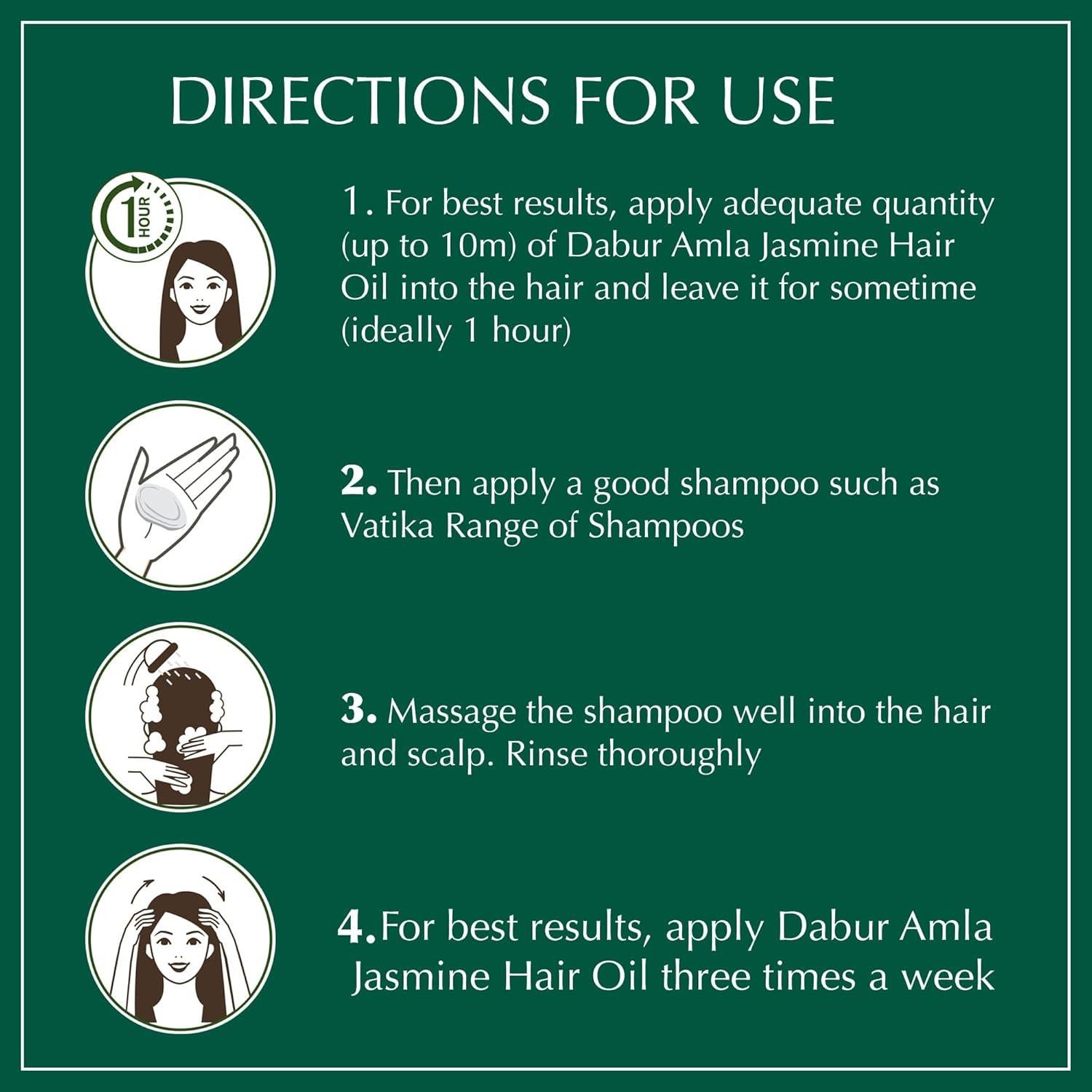 Aceite para el Cabello Dabur Amla Jasmine 300 ml - Hidratante y Fortalecedor