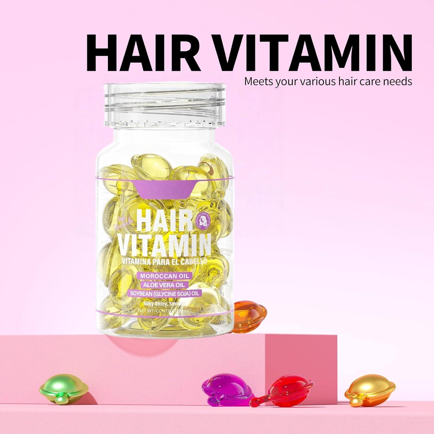 Suero Vitamínico para Cabello Gowwim - 30 Cápsulas Reparadoras