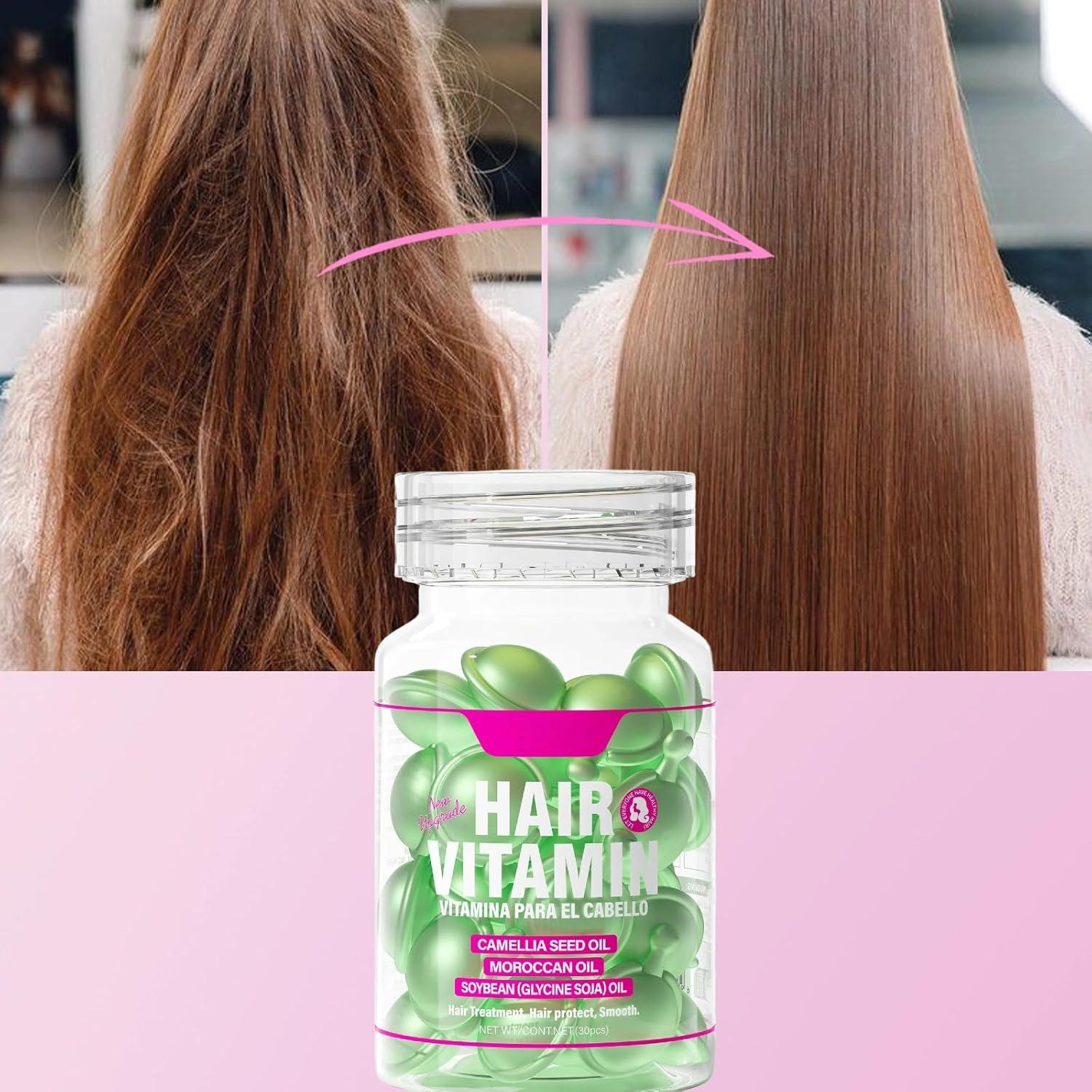 Suero Vitamínico para Cabello Gowwim - 30 Cápsulas Reparadoras