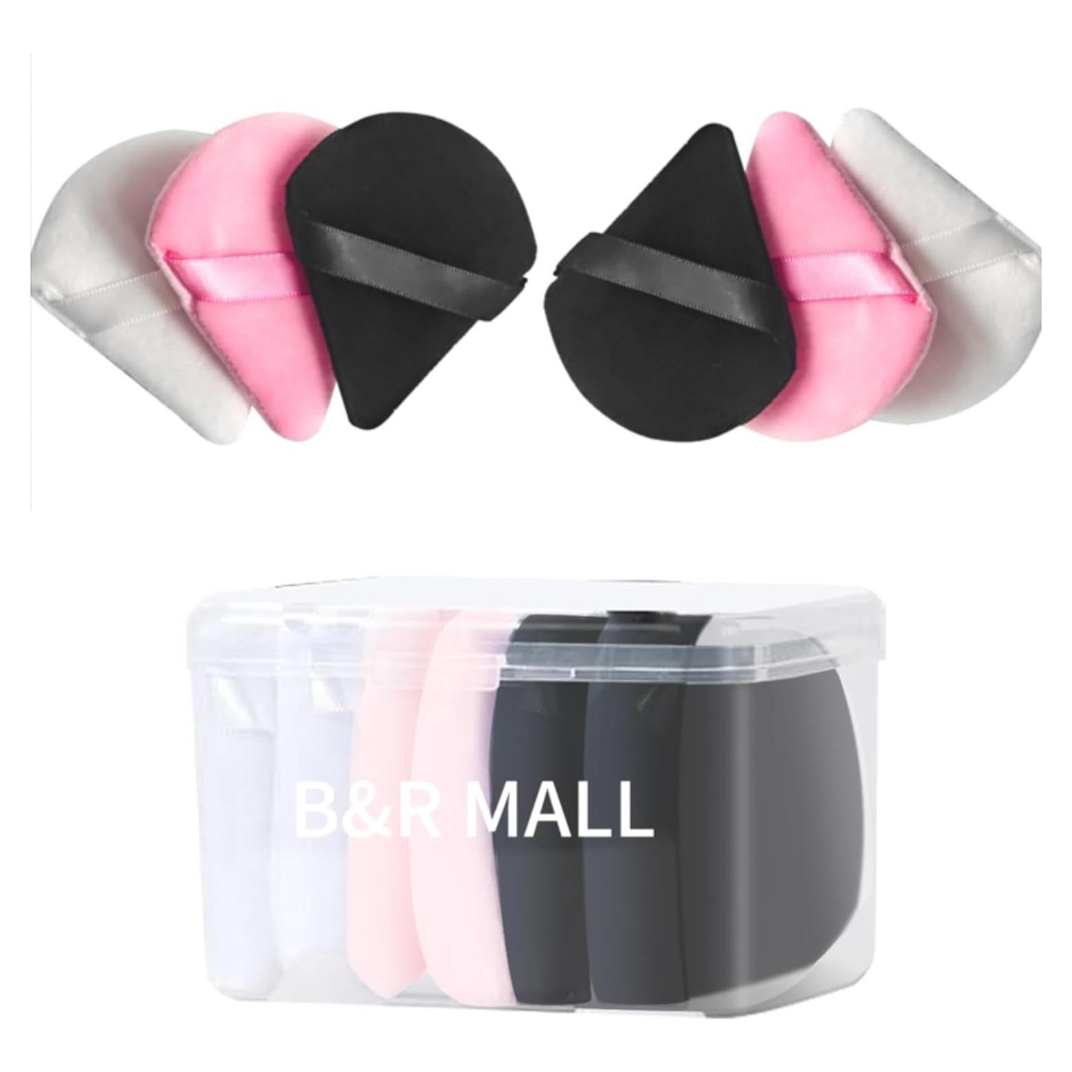 Set de 6 Esponjas de Maquillaje B&R MALL con Caja - Suaves y Reutilizables