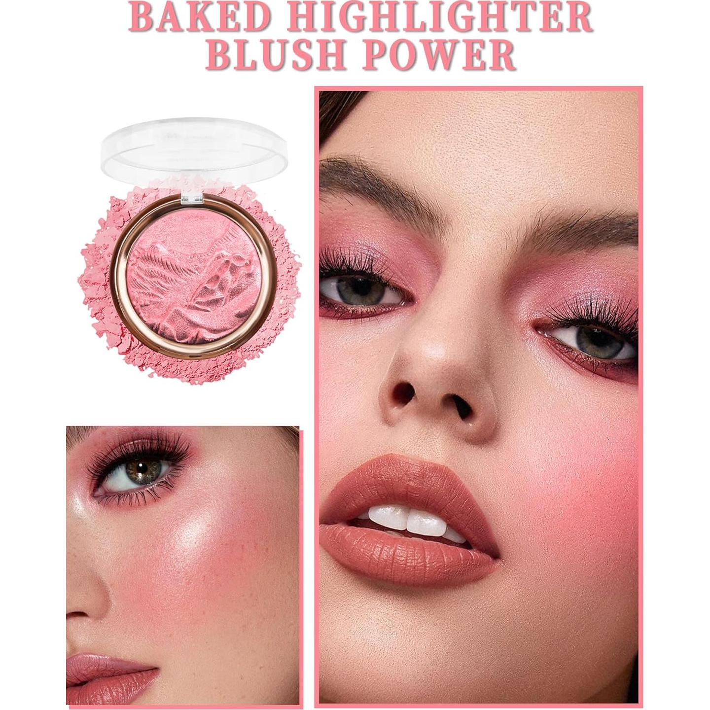 Paleta de Rubor Iluminador Horneado LYSdefeu Berry Glow 10.6g