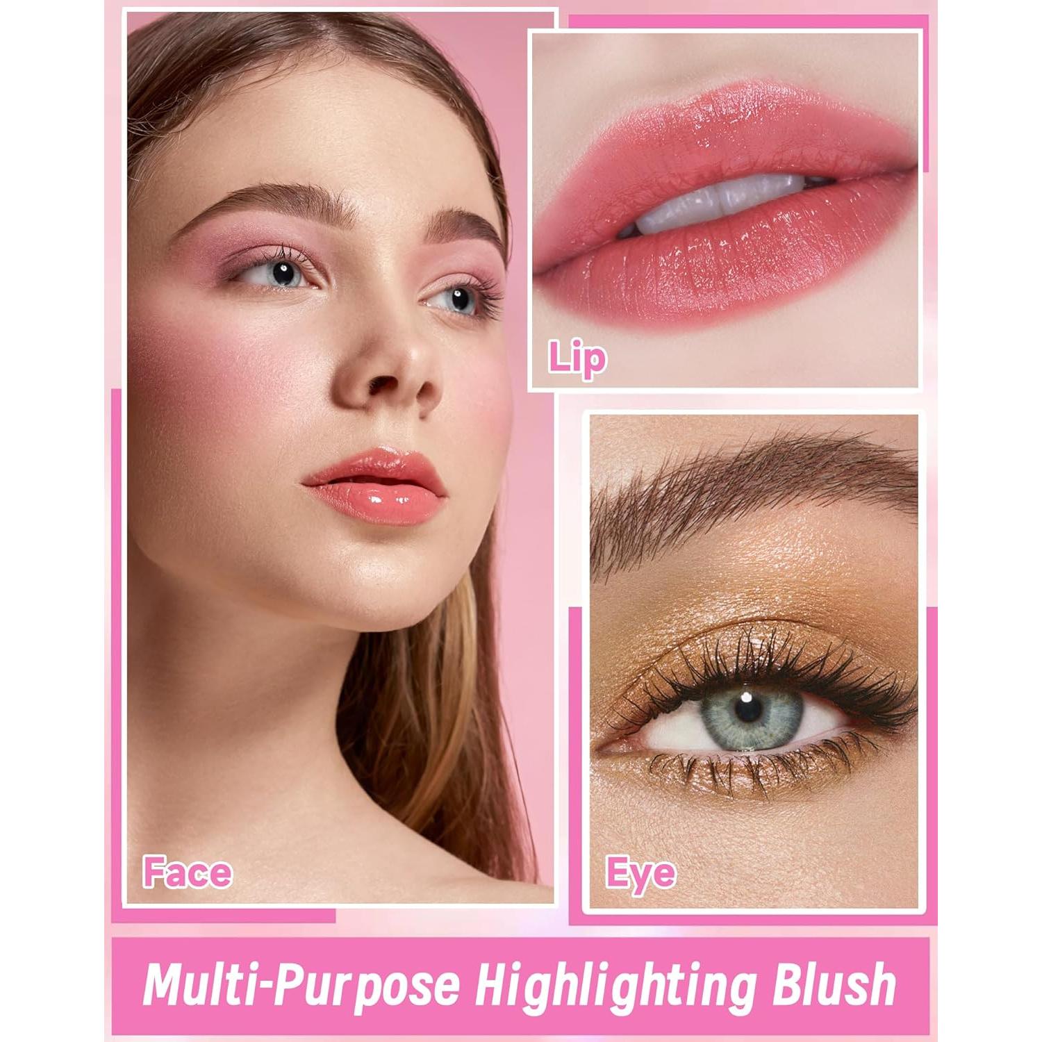 Paleta de Rubor Iluminador Horneado LYSdefeu Berry Glow 10.6g