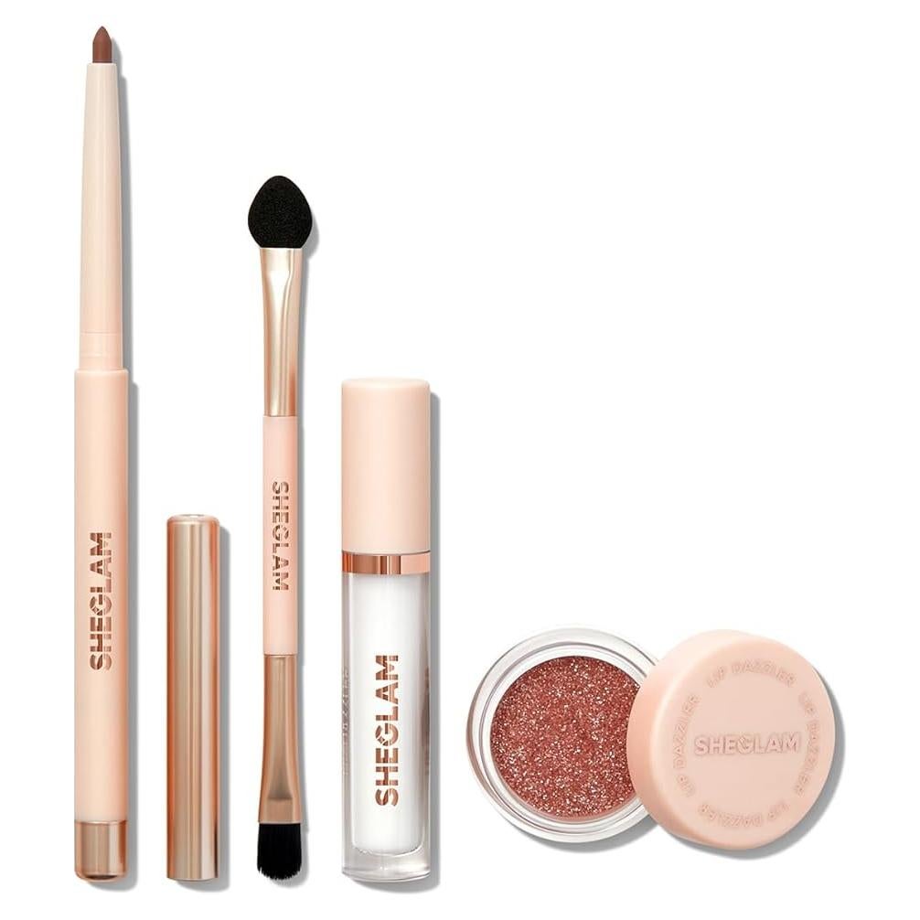 Kit de Brillo Labial SHEGLAM Dazzler 4 en 1 Centro de Escenario