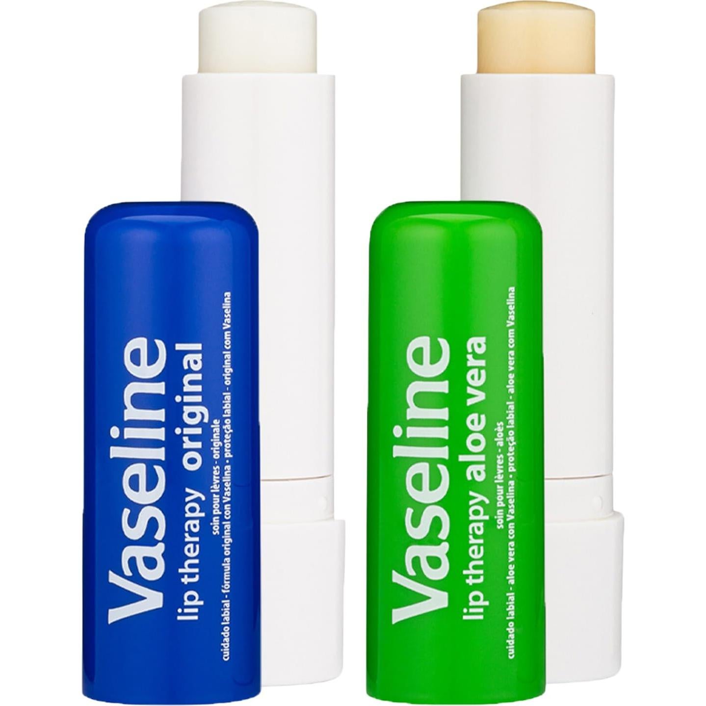 Bálsamo Labial Vaseline 4-Pack Original y Aloe Vera 4.8g