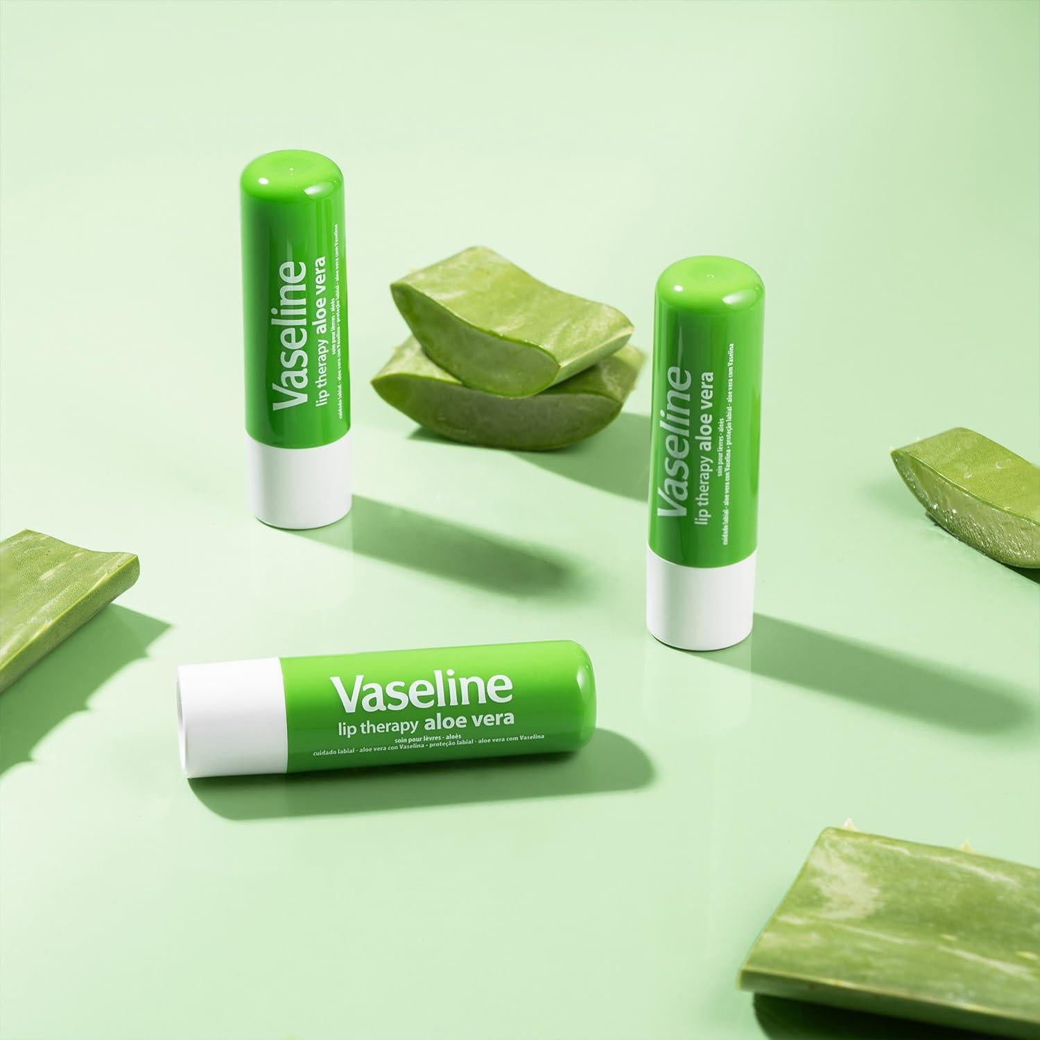 Bálsamo Labial Vaseline 4-Pack Original y Aloe Vera 4.8g