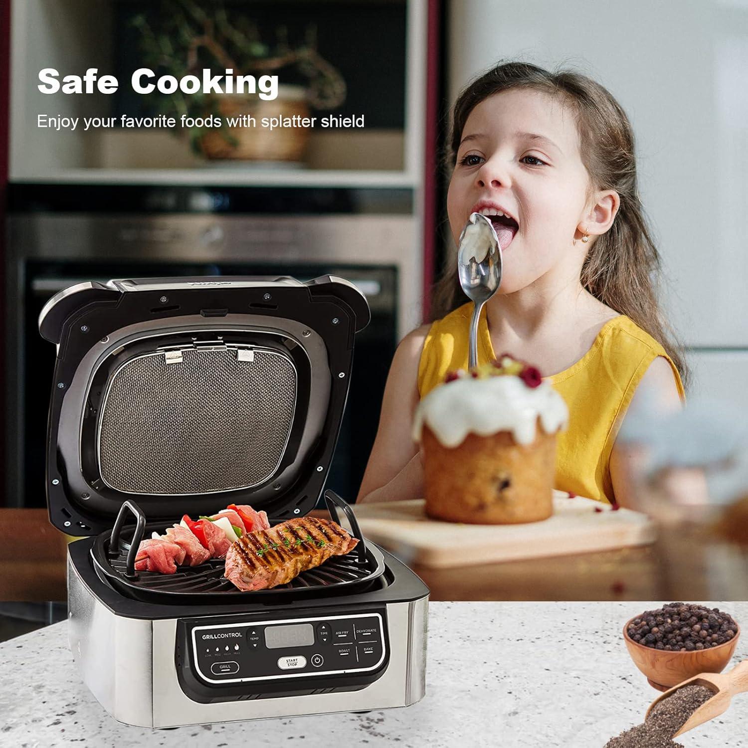 Escudo de Salpicaduras Acero Inoxidable KINLYBO para Ninja Foodi