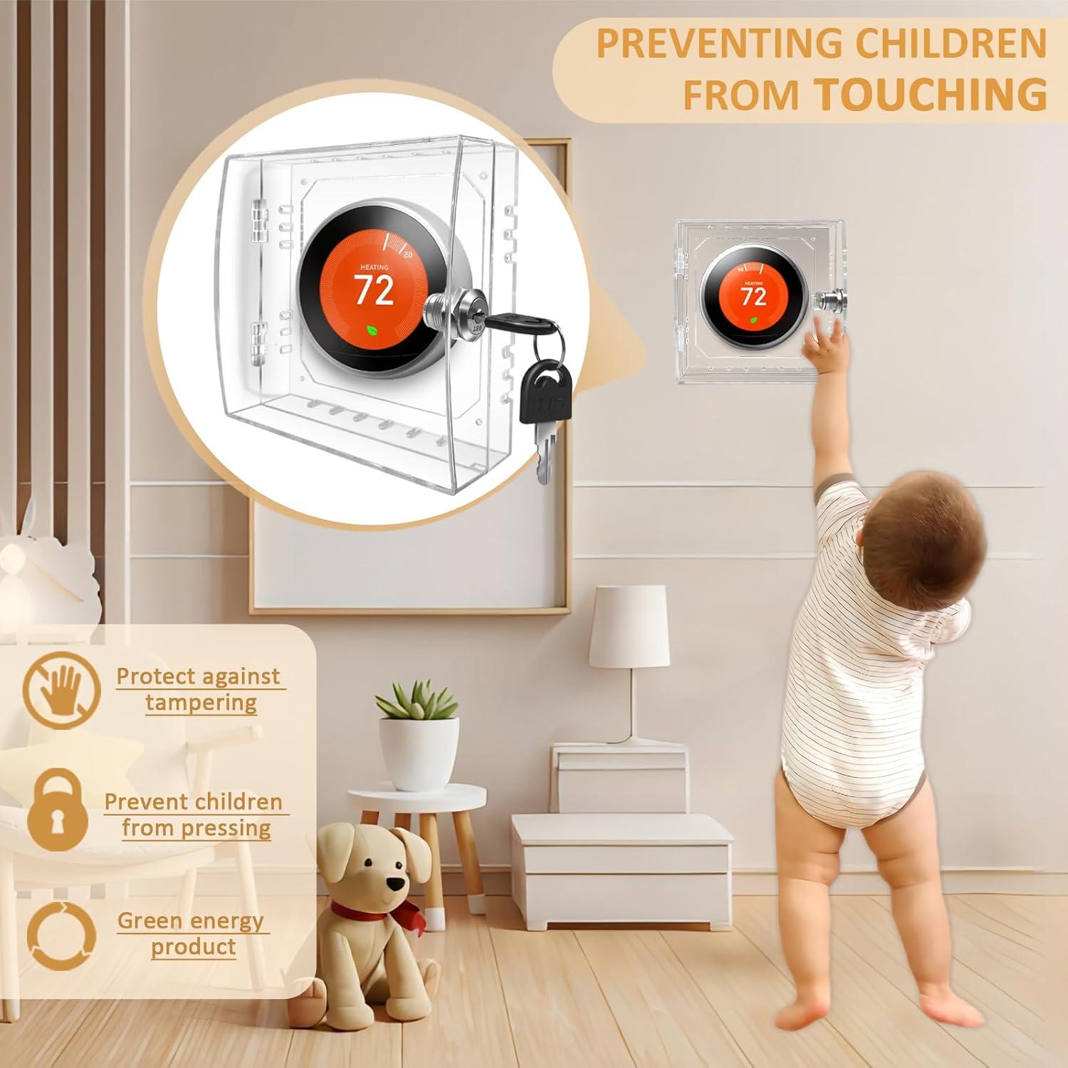 Caja de bloqueo para termostato PILISPARK con llave 12x12x5 cm