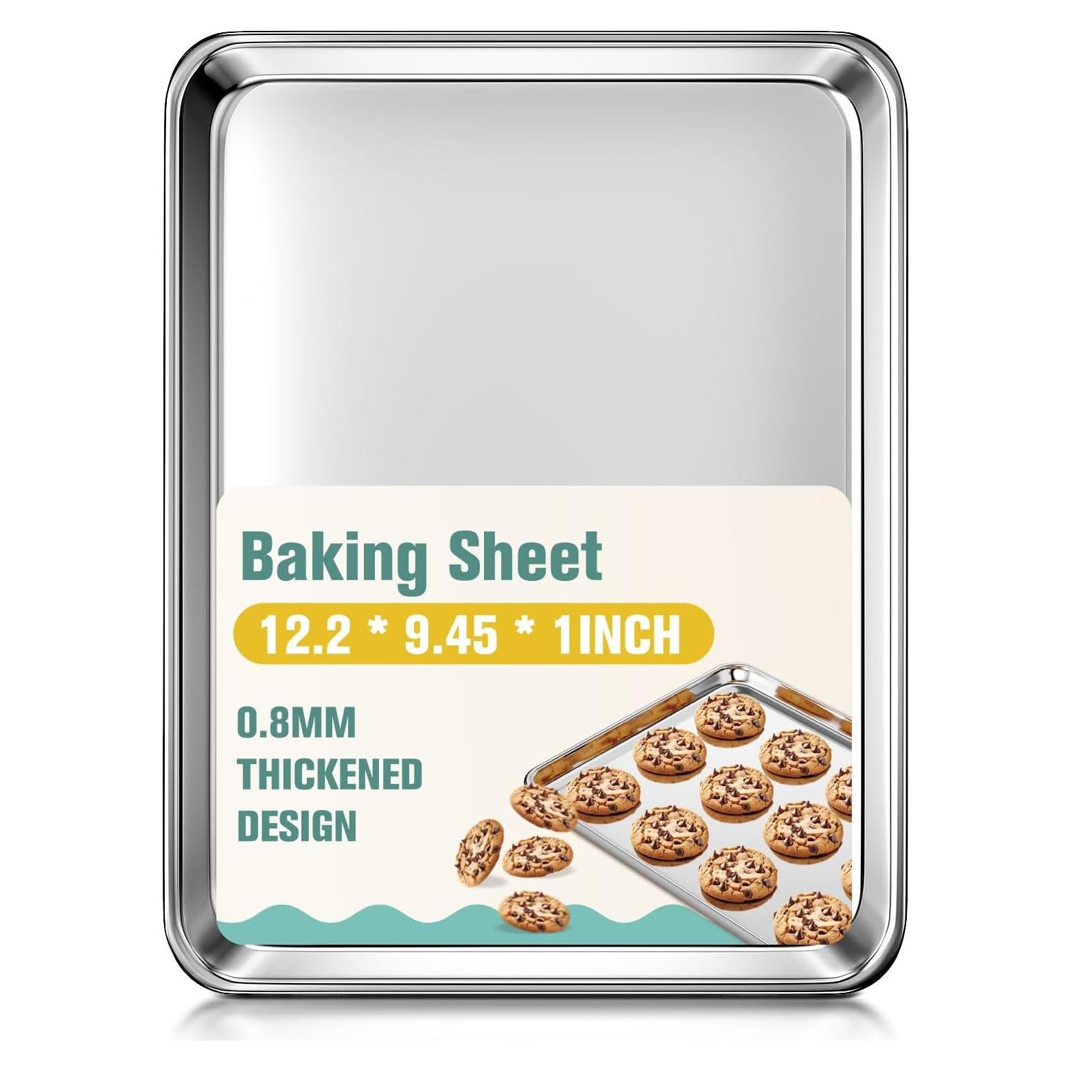 Bandeja para Hornear Acero Inoxidable Yuiicaov 22.86x33.02cm