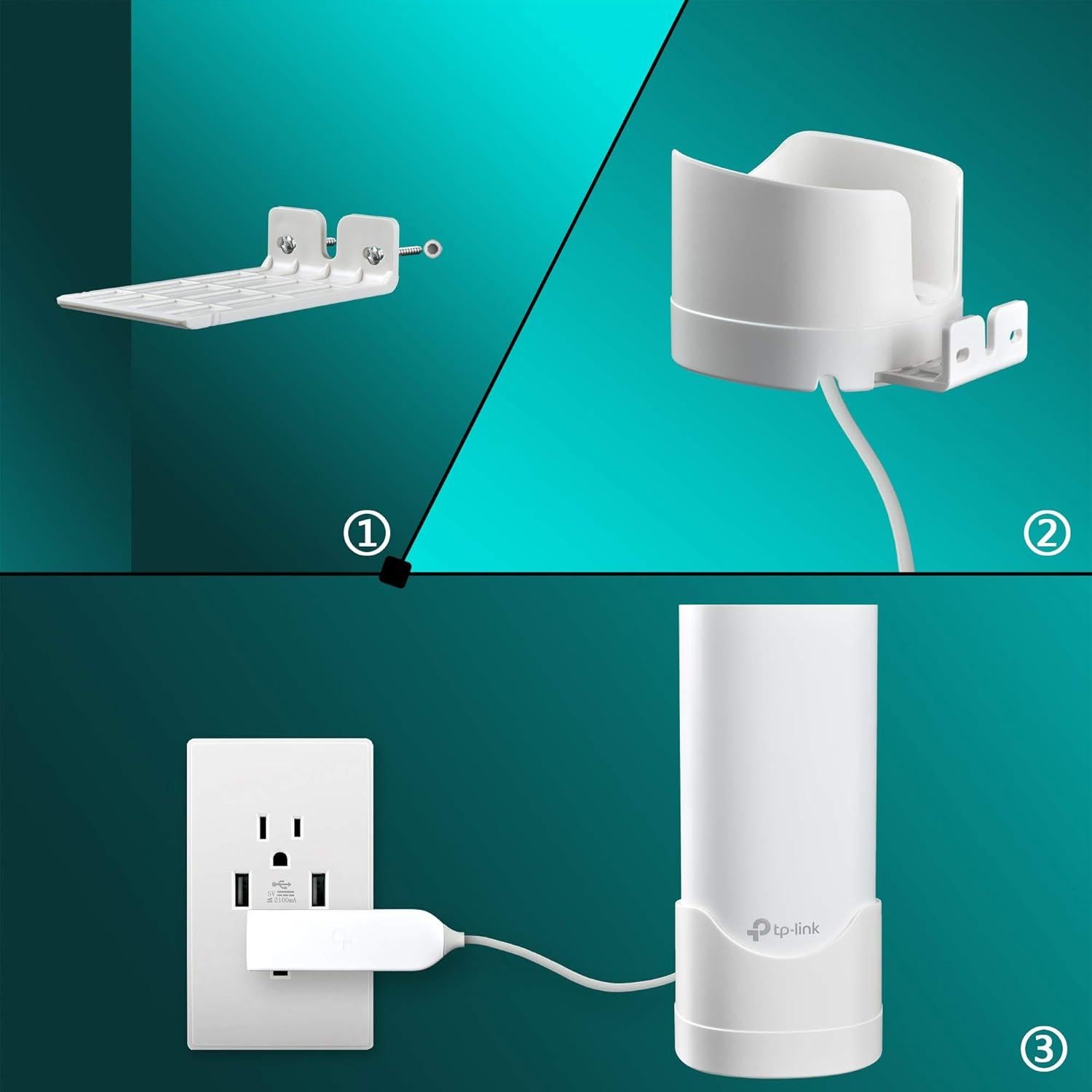 Soporte de Pared para Router WiFi Deco S4, S7, M4, P9, W2400 - 2 Paquete