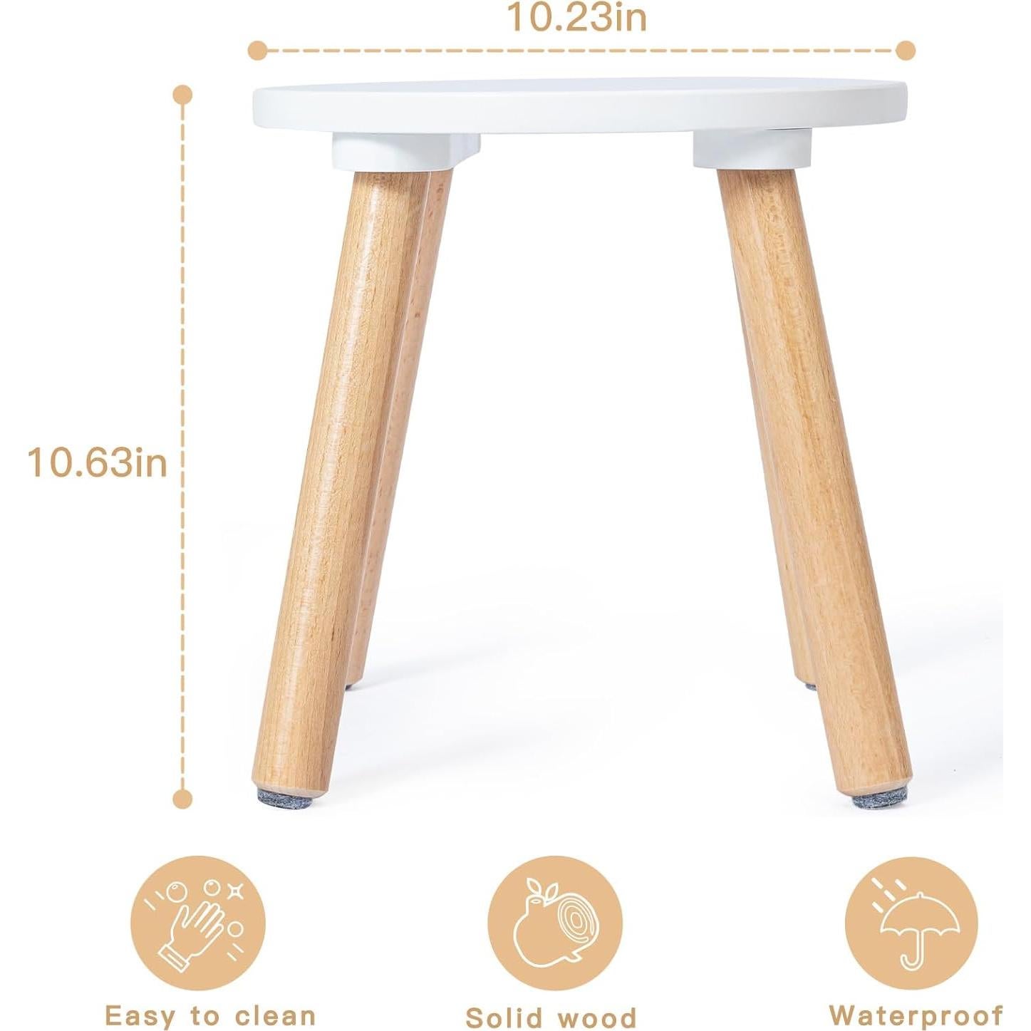 Taburete de Madera para Niños Frogprin 25.4 cm Antideslizante