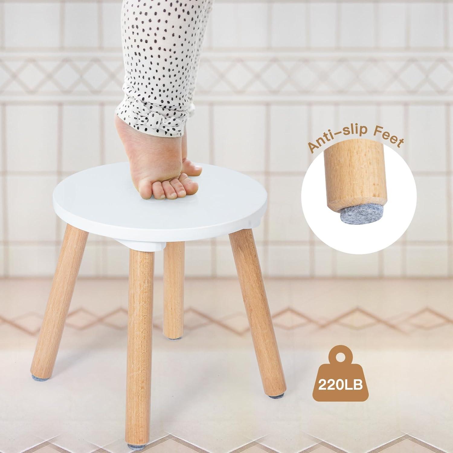 Taburete de Madera para Niños Frogprin 25.4 cm Antideslizante