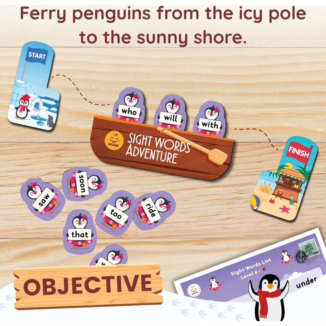 Juego de Aventura de Palabras Visuales Zicster - 300 Tarjetas para Niños 4-6 Años