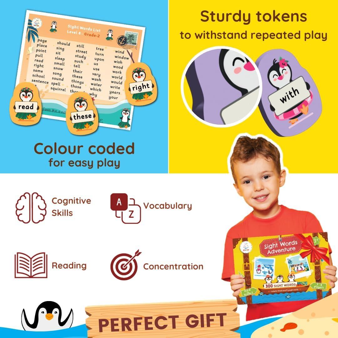 Juego de Aventura de Palabras Visuales Zicster - 300 Tarjetas para Niños 4-6 Años