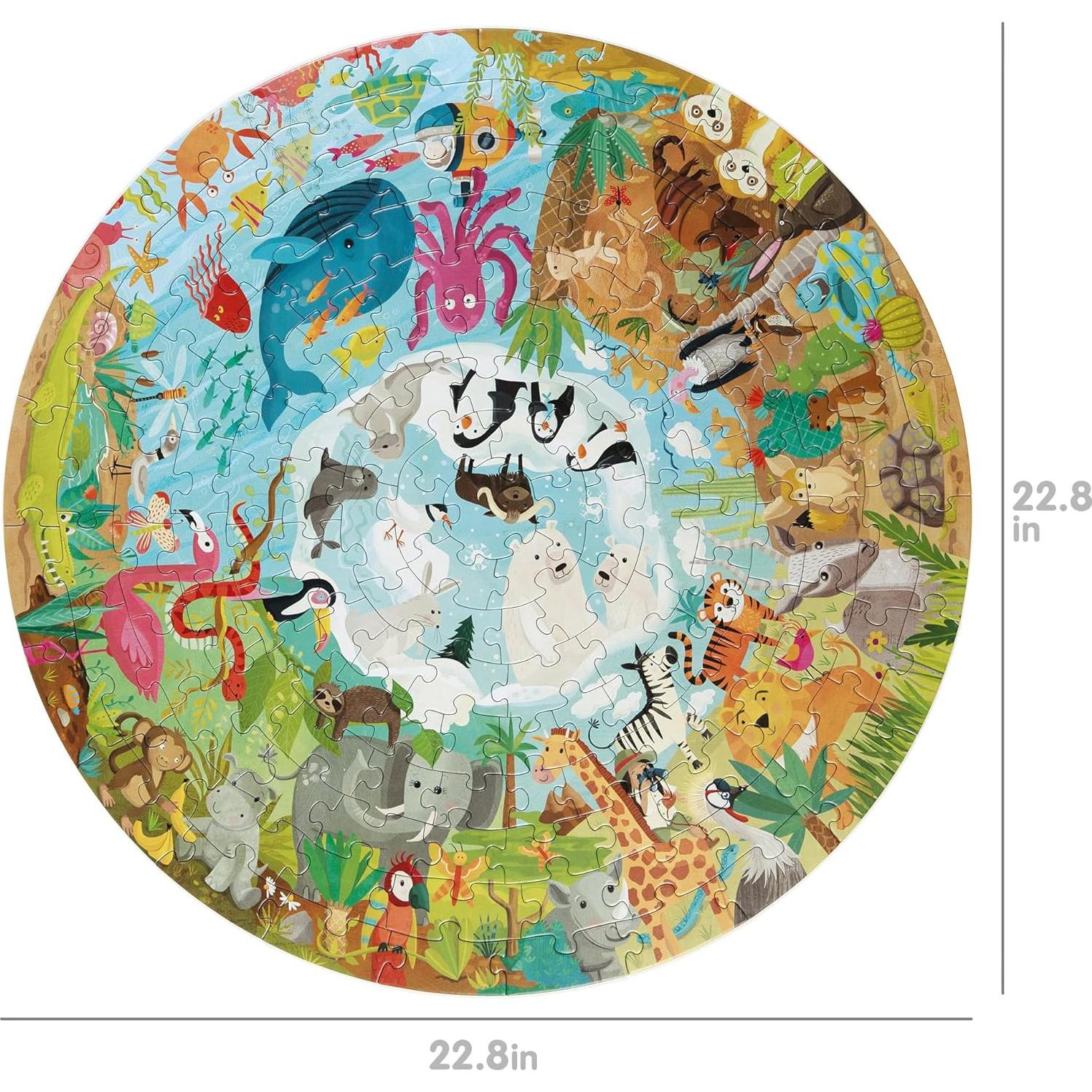 Rompecabezas Redondo de Animales Boppi - 150 Piezas Ecológico