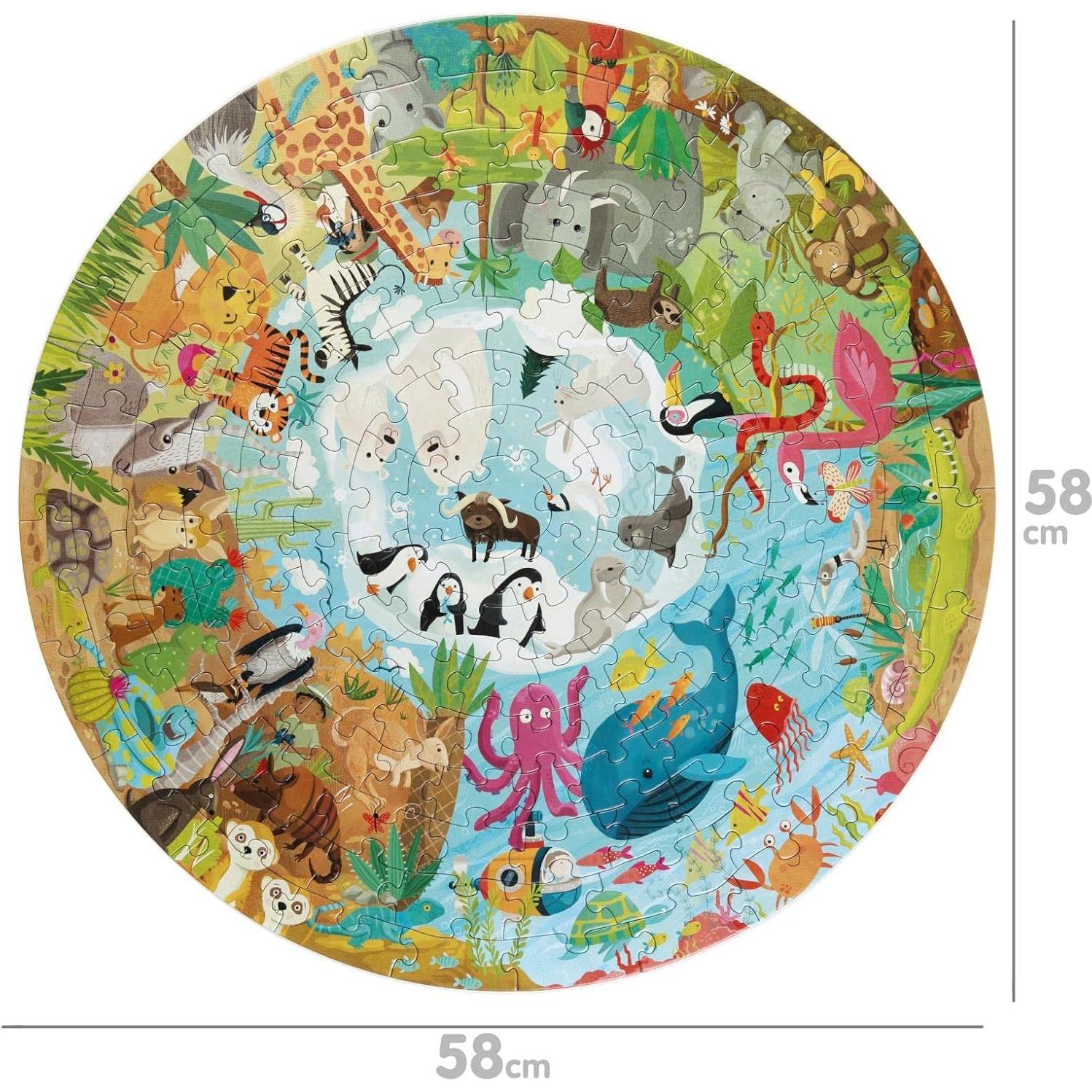 Rompecabezas Redondo de Animales Boppi - 150 Piezas Ecológico