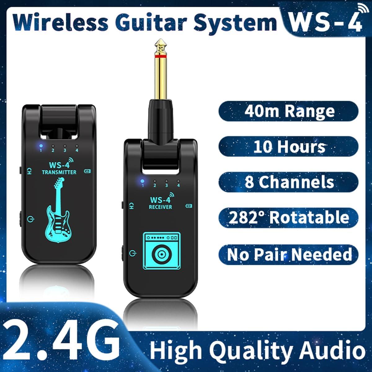 Sistema Inalámbrico de Guitarra 2.4GHz MUS250102 Negro