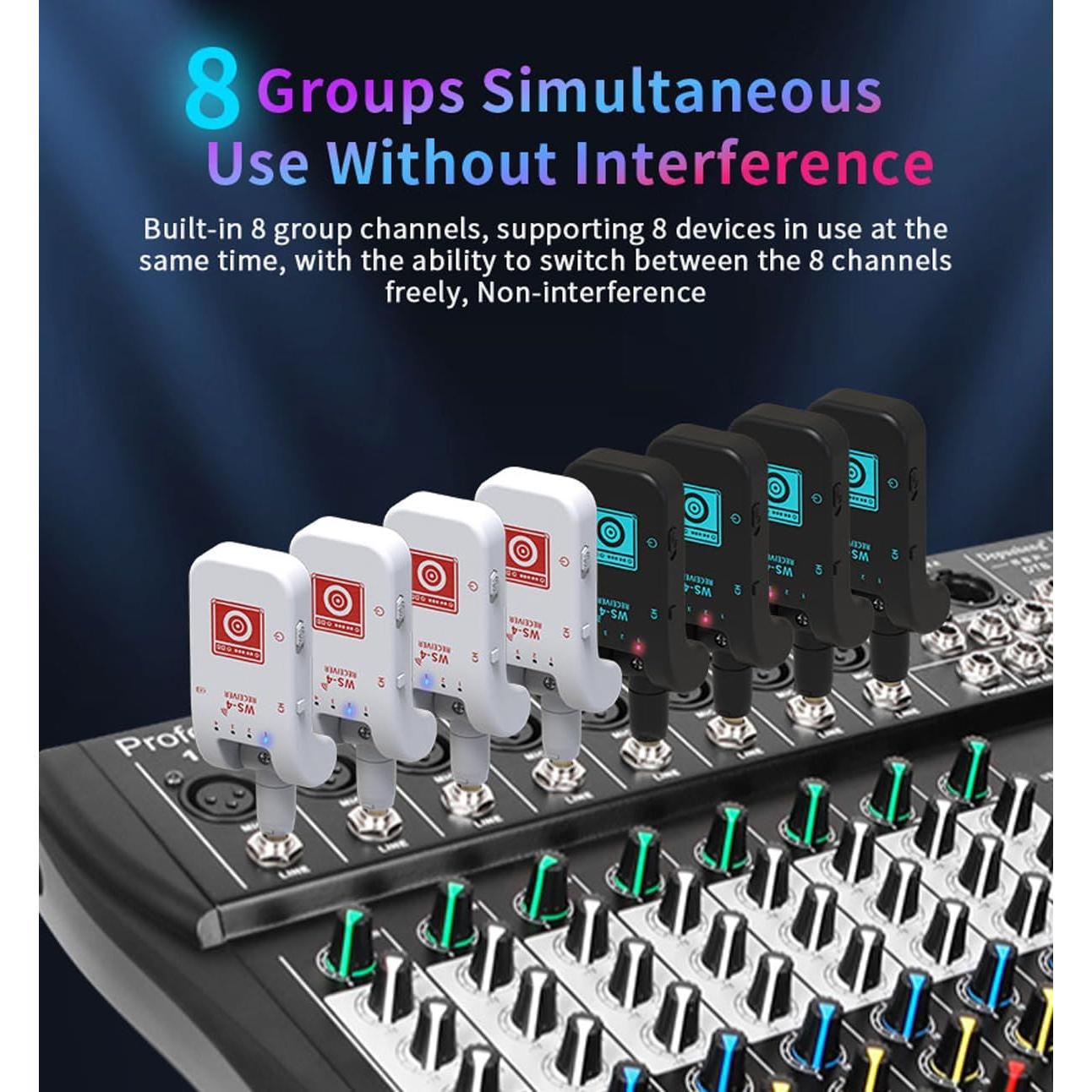 Sistema Inalámbrico de Guitarra 2.4GHz MUS250102 Negro