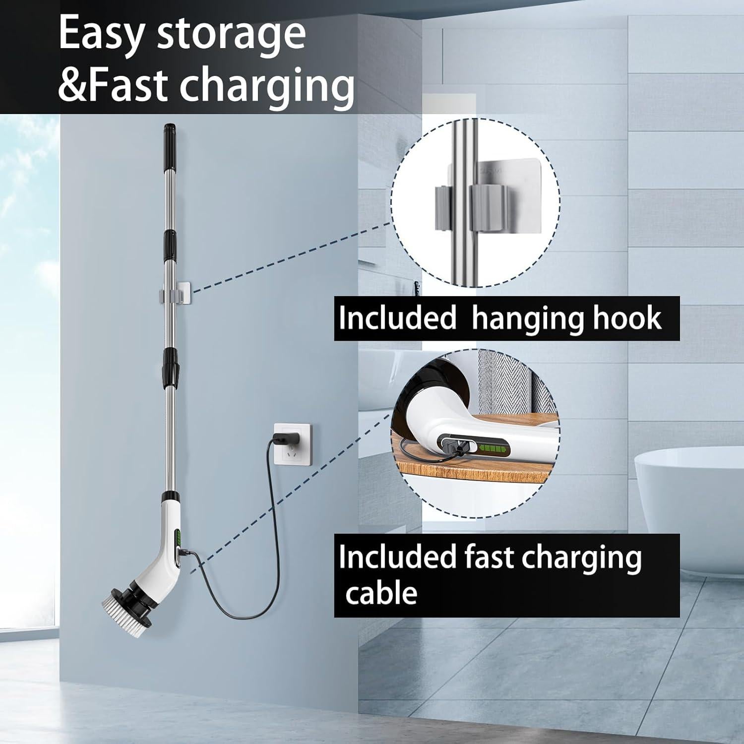 Limpiador Eléctrico Inalámbrico HIMAAT A10 IPX7 con 8 Cabezas