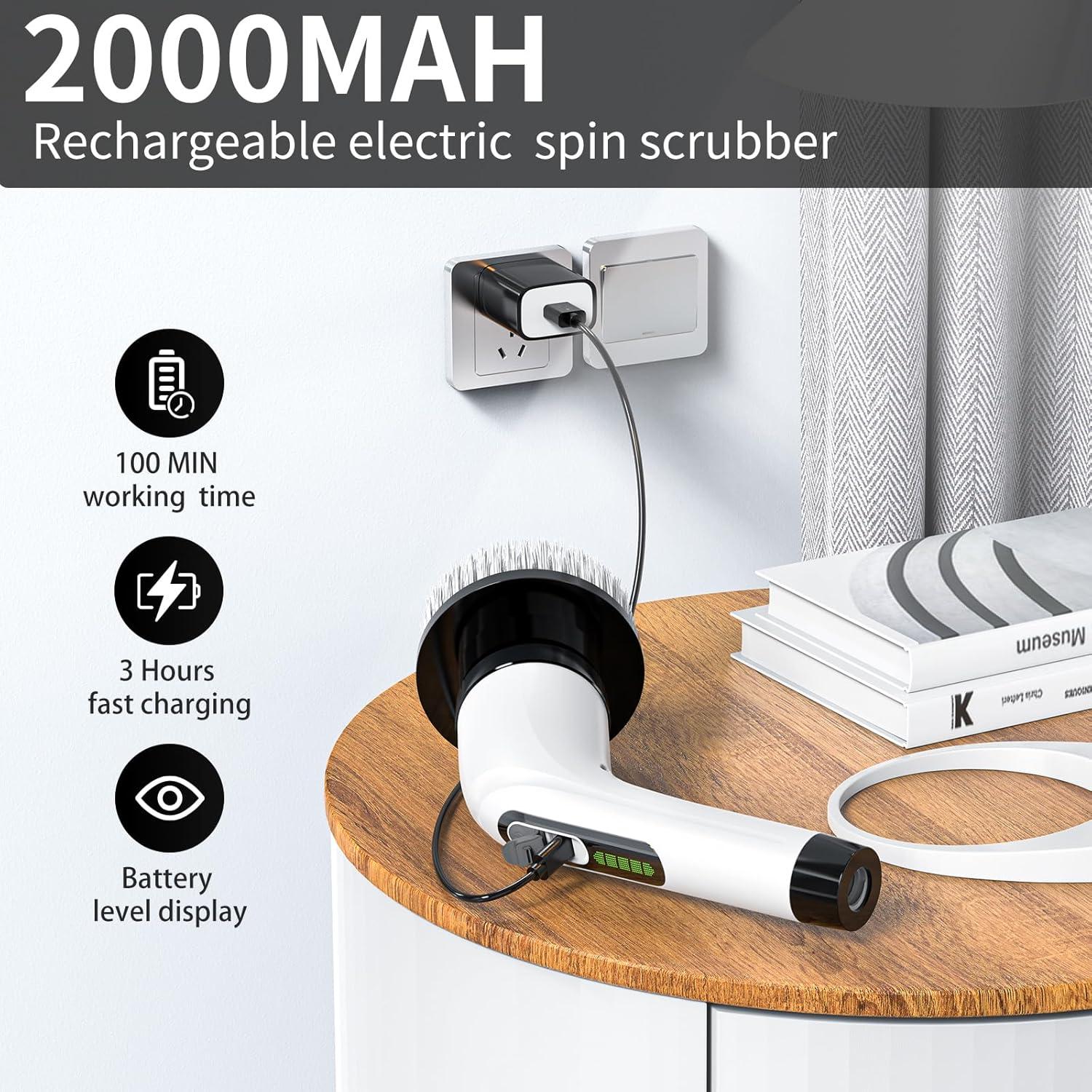 Limpiador Eléctrico Inalámbrico HIMAAT A10 IPX7 con 8 Cabezas