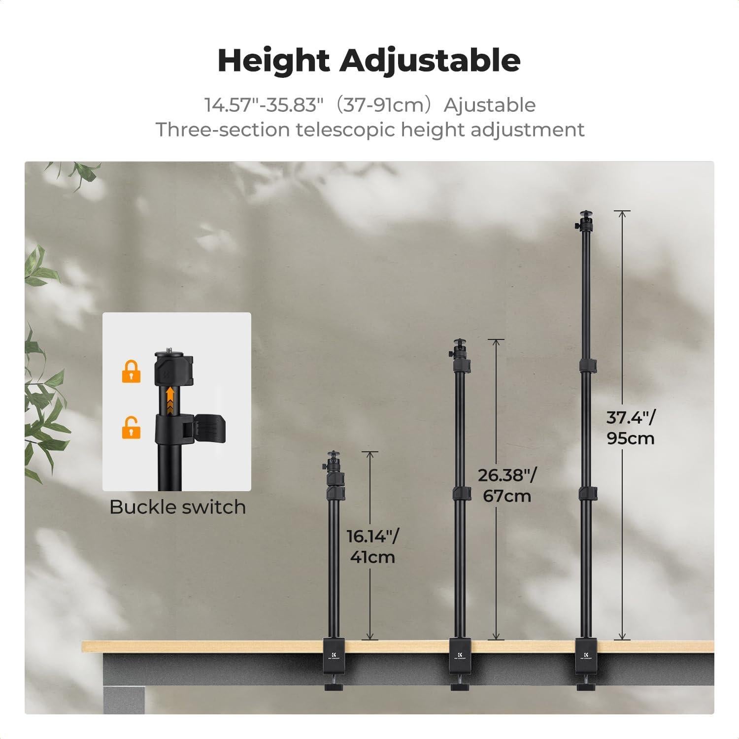 Soporte de Mesa para Cámara K&F CONCEPT Ajustable 41-95cm