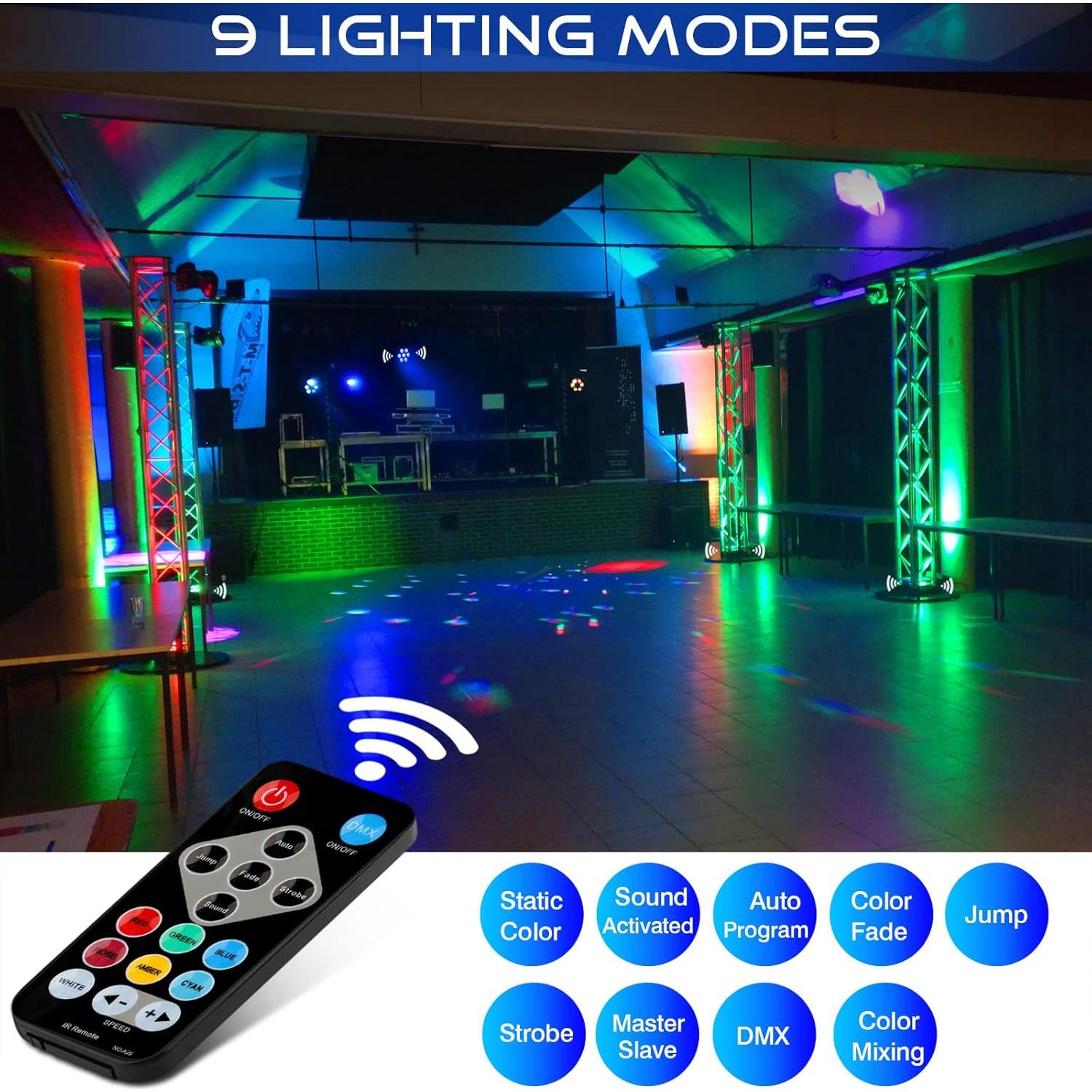 Luz Par LED RGBWA 70W OPPSK 7LEDs para Eventos
