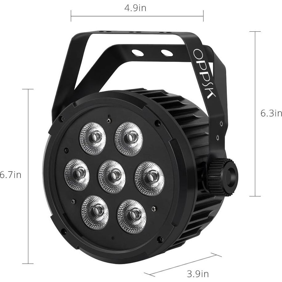 Luz Par LED RGBWA 70W OPPSK 7LEDs para Eventos