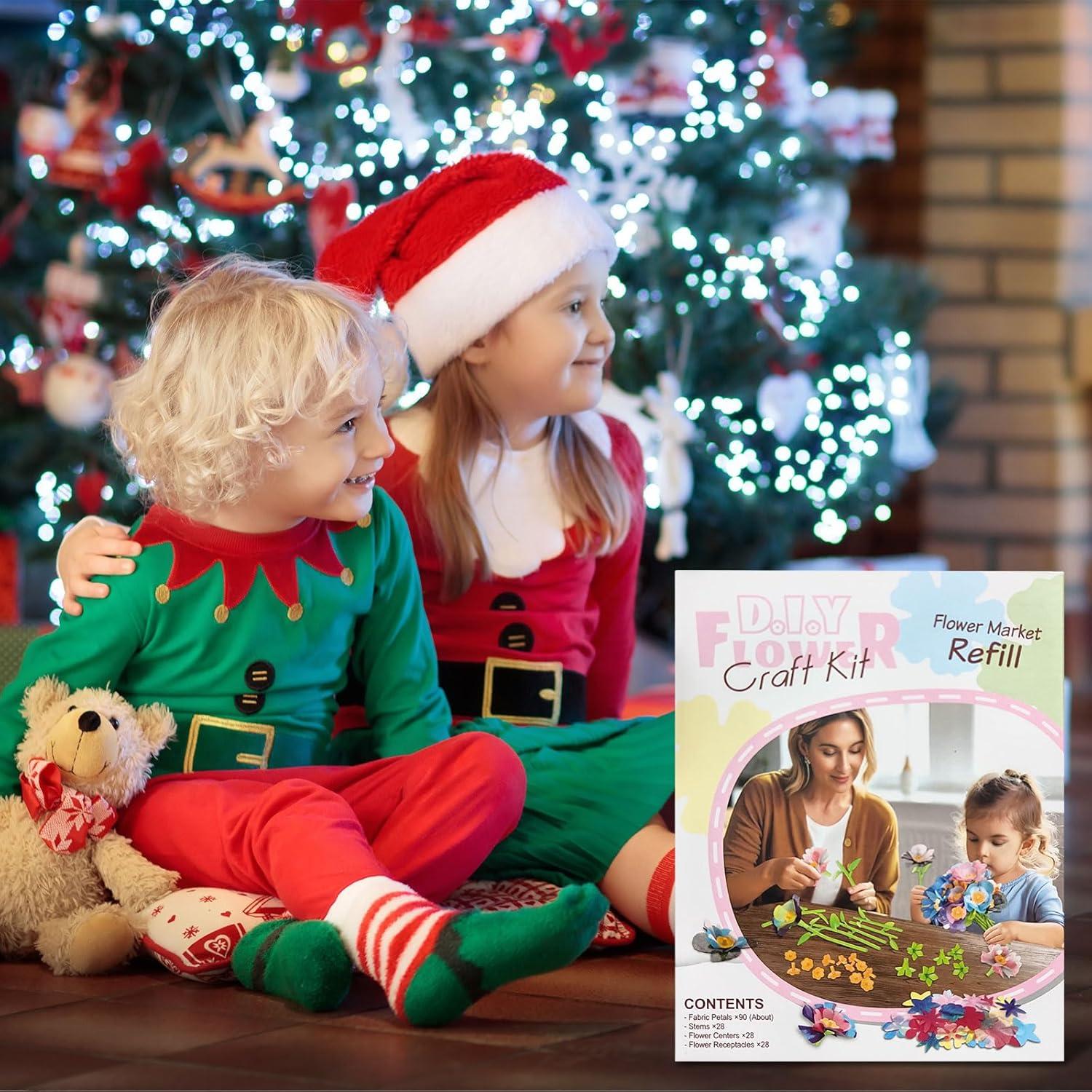 Kit de Manualidades de Flores DIY Dikopubby para Niños 3-6 Años