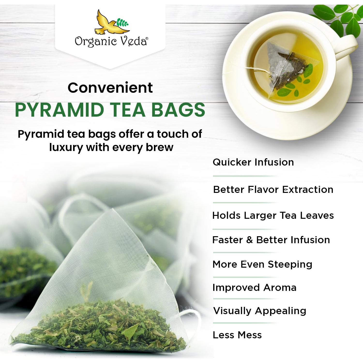 Té de Moringa Orgánico Veda 30 Bolsitas en Pirámide 2.5g