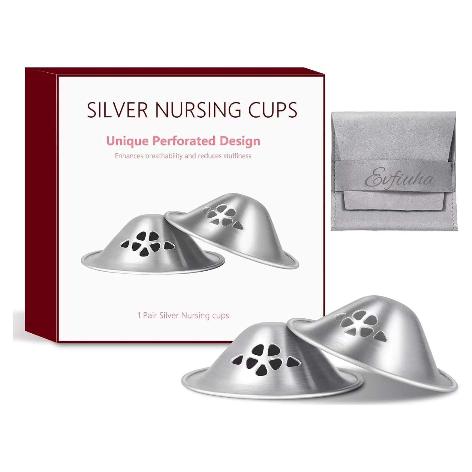 Copas de Lactancia Silverette de Plata Perforadas X-L