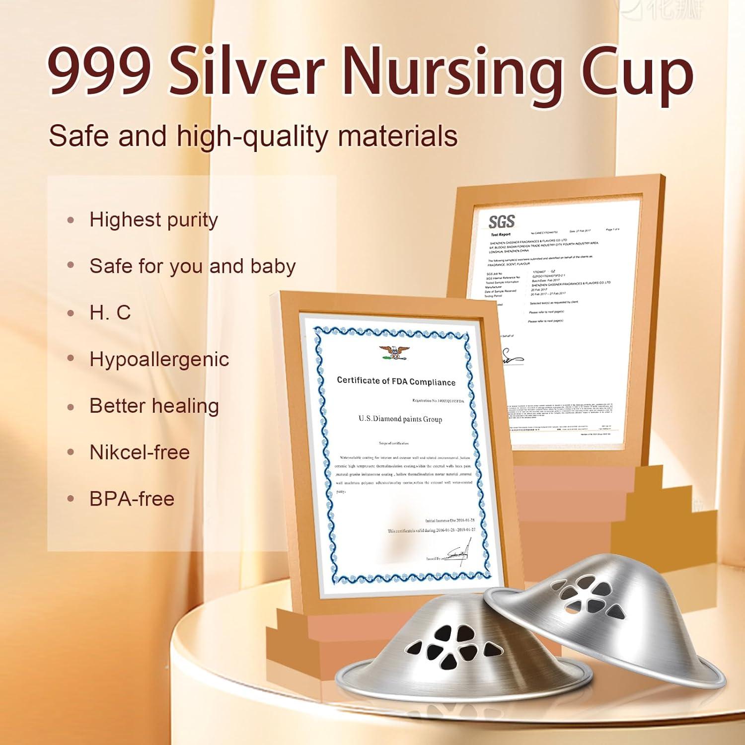 Copas de Lactancia Silverette de Plata Perforadas X-L