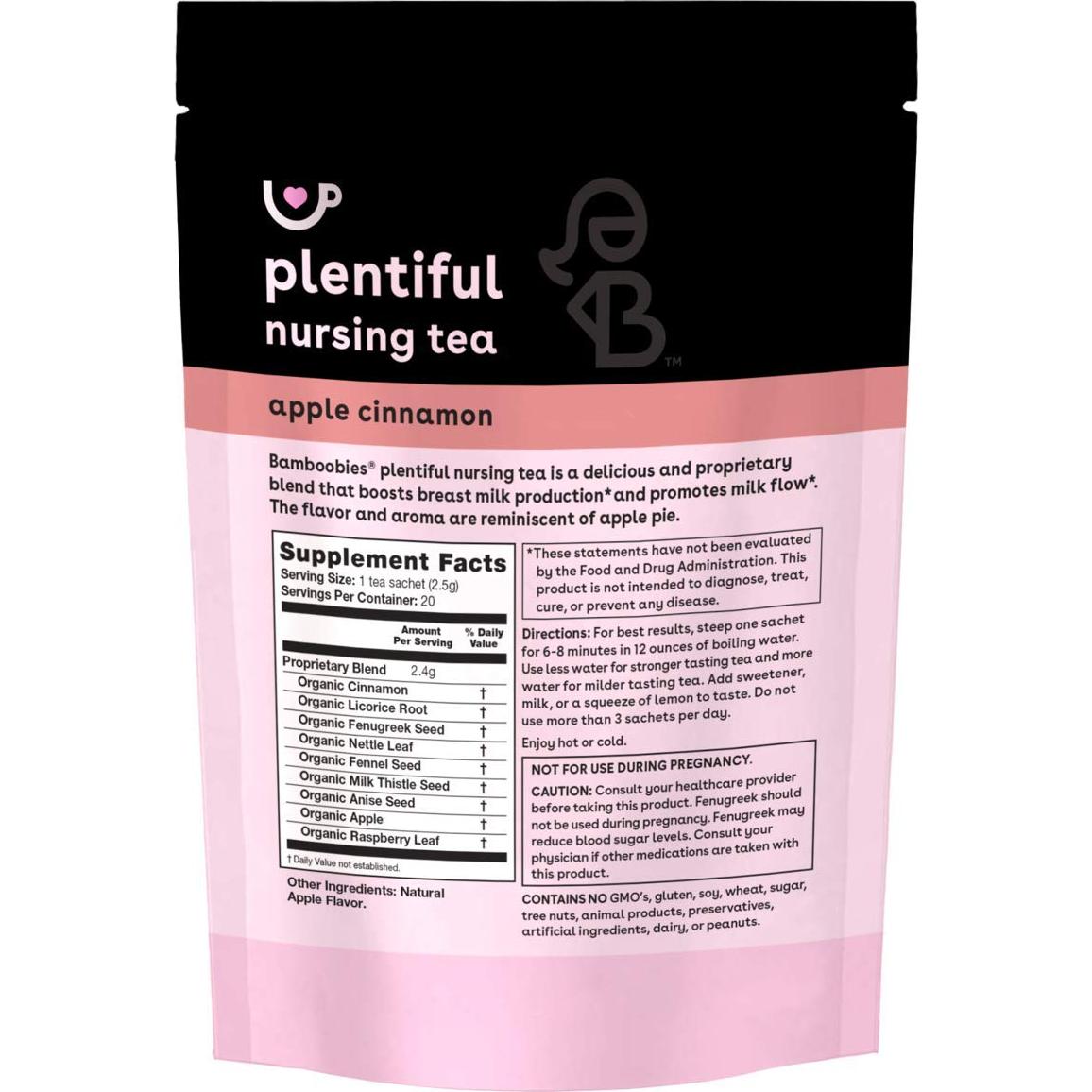 Té de Lactancia Bamboobies Manzana Canela 20 Bolsas Orgánico