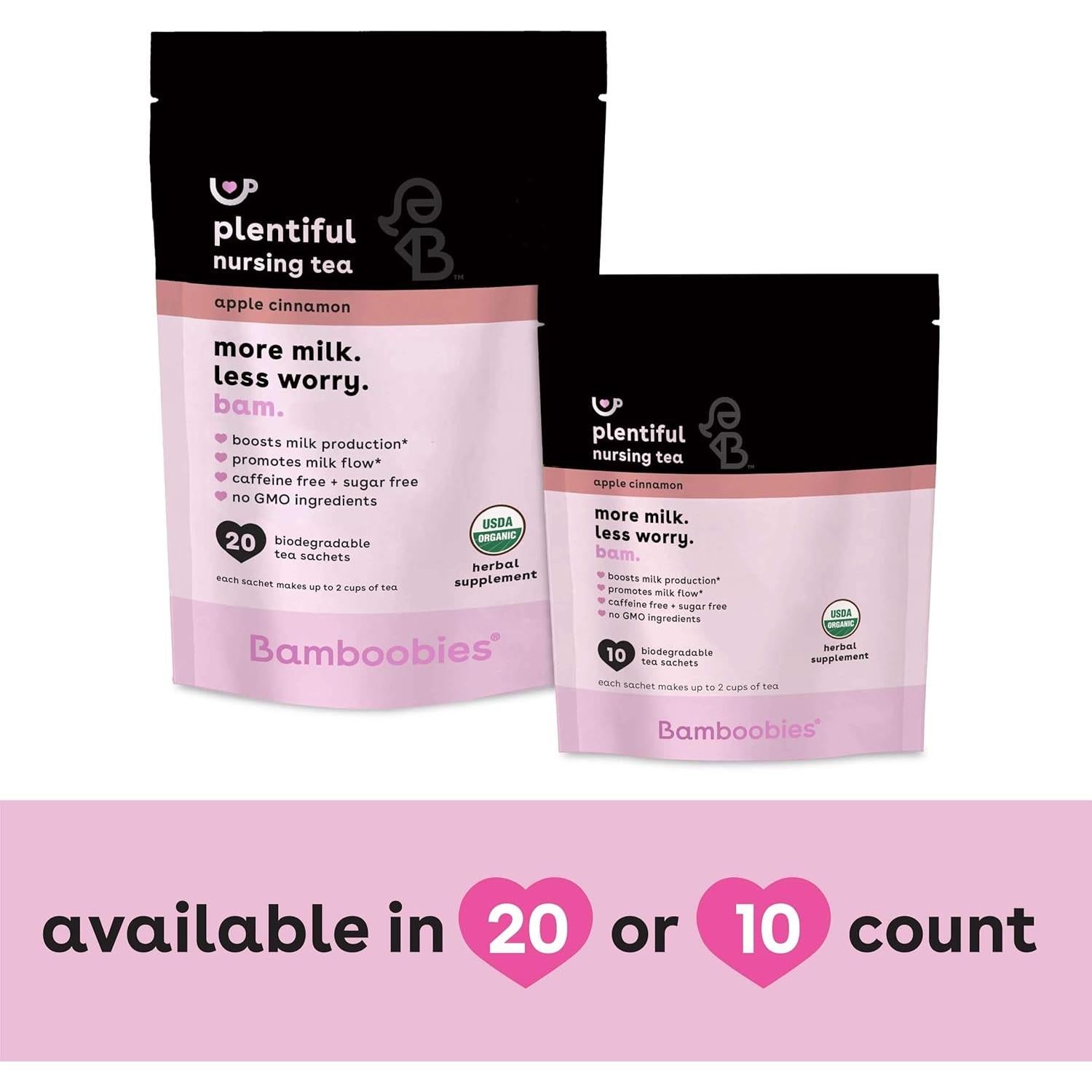 Té de Lactancia Bamboobies Manzana Canela 20 Bolsas Orgánico