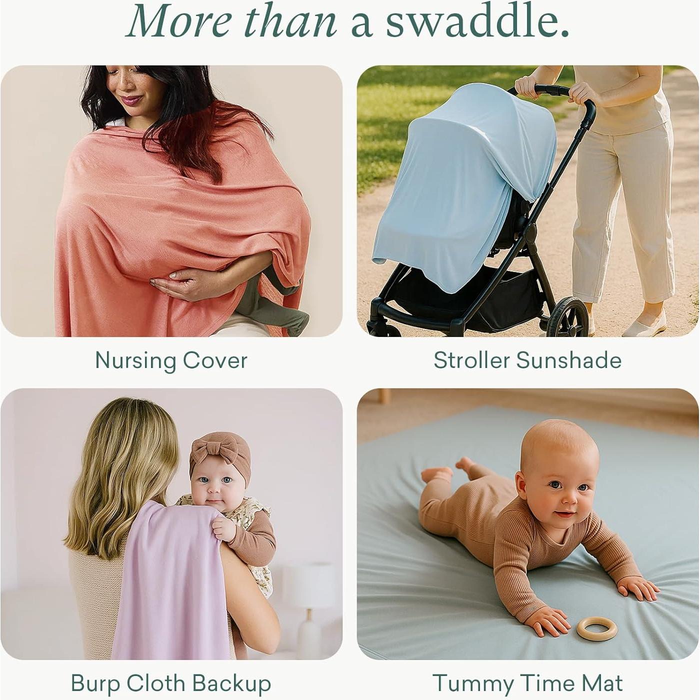 Manta de Envoltura PurComfy 119.4x119.4 cm Viscosa Bambú Bebé