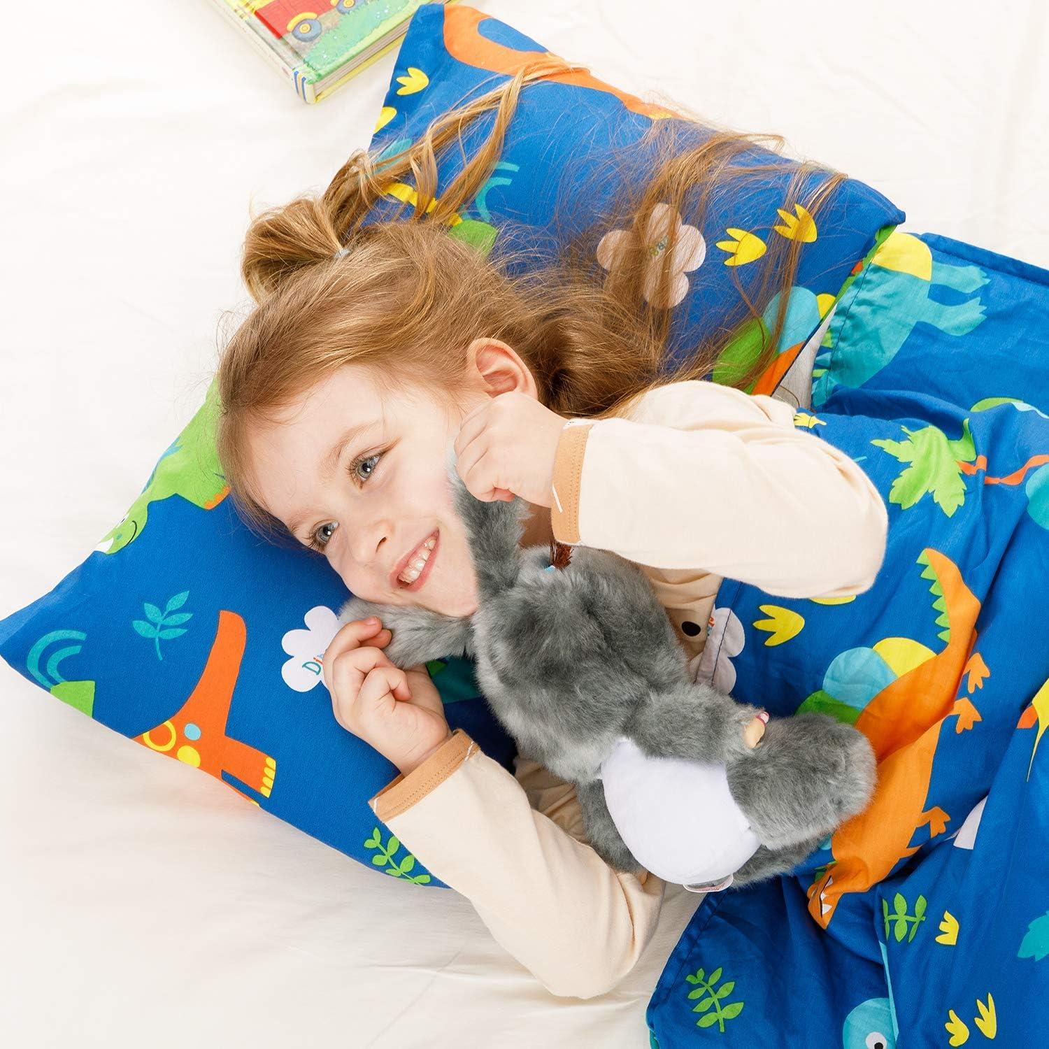 Almohada para Niños Cottonblue 14x19" Algodón Orgánico Dinosaurio