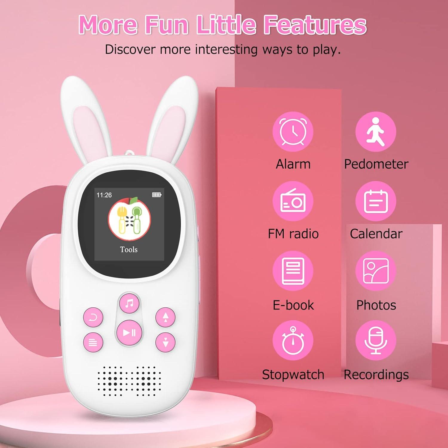 Reproductor MP3 para Niños ChenFec M5 32GB Bluetooth Rosa