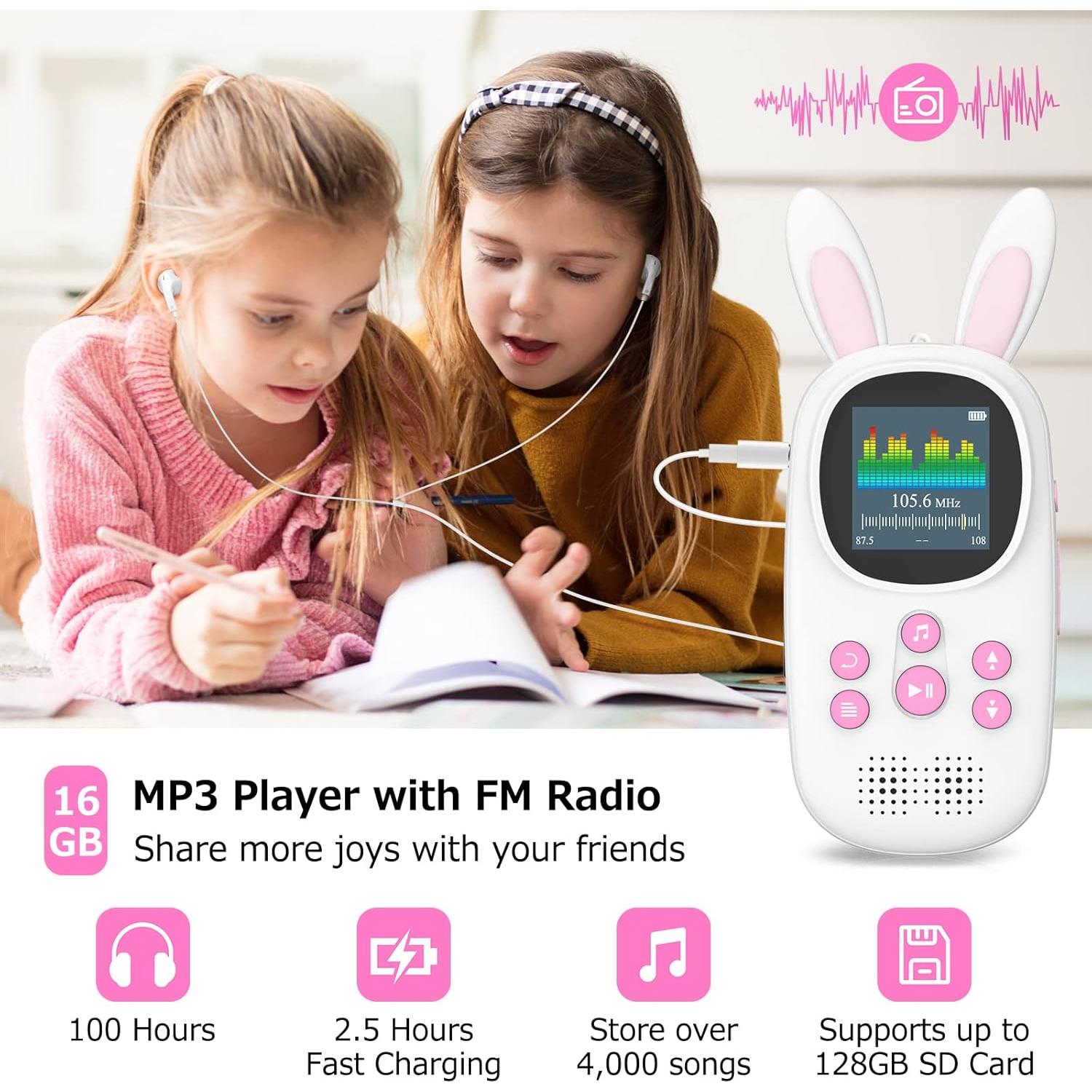 Reproductor MP3 para Niños ChenFec M5 32GB Bluetooth Rosa