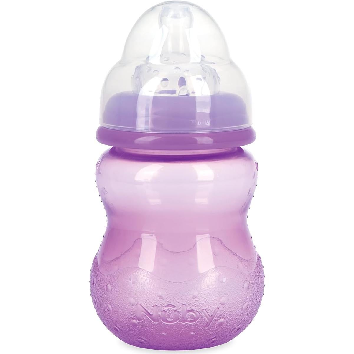 Botellas Anchas Sin Goteo Nuby - 3 Piezas 240 mL Anticólicos