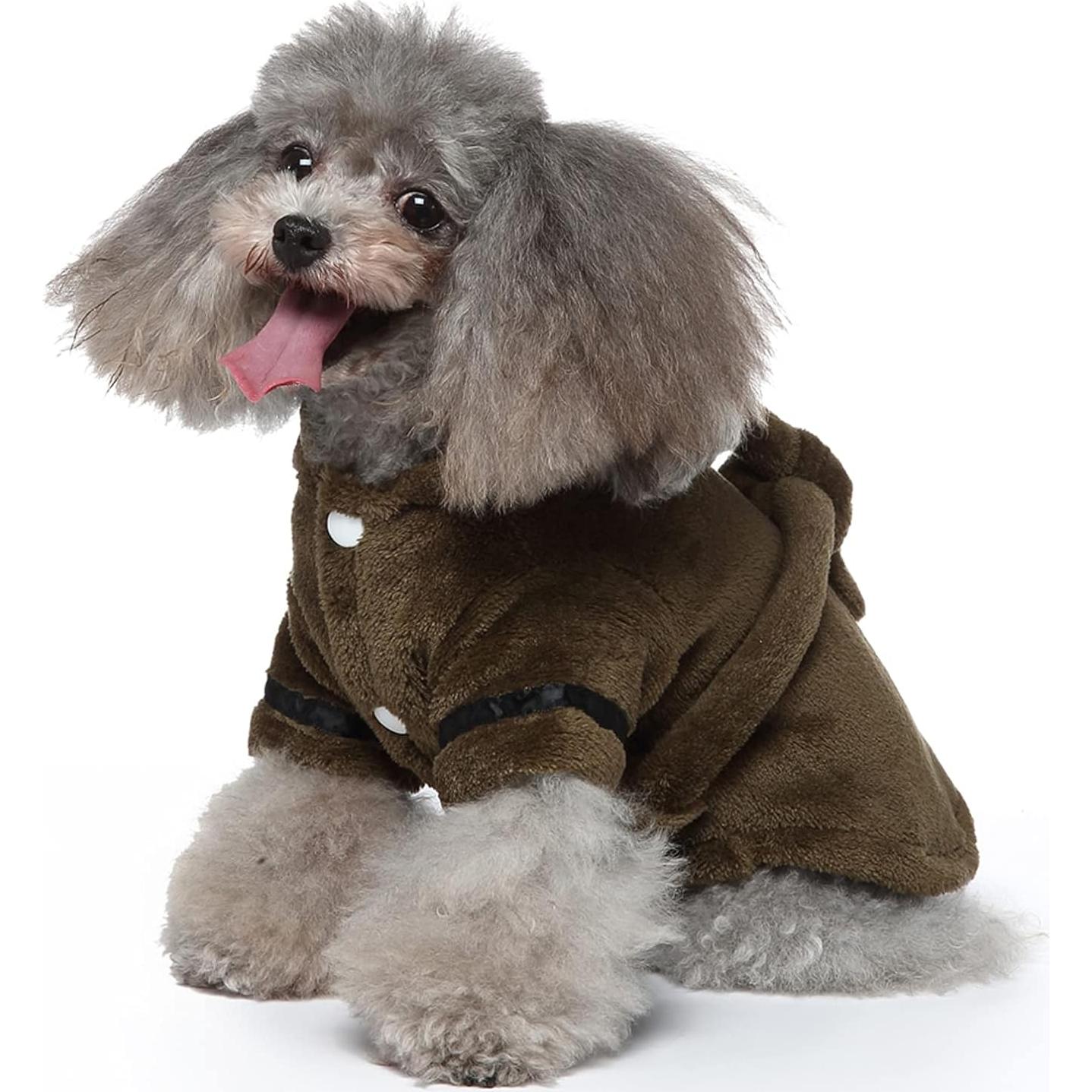 Petyoung Pet Bathrobe Dog Pajama Thickened Hooded Bathrobe Quick Drying and Super Absorbent Dog Bath Towel Soft Pet Nightwear for Puppy Small Dogs Cats