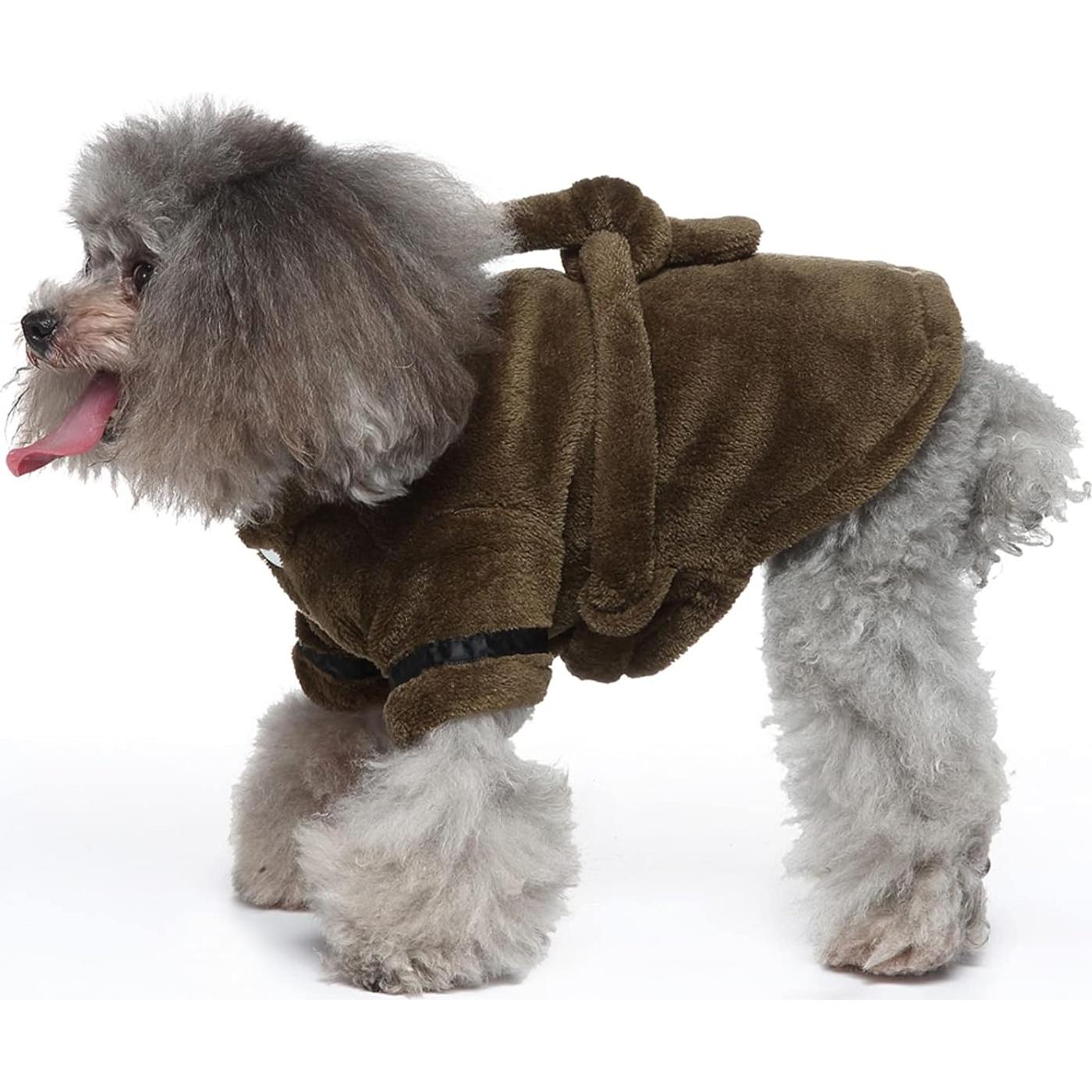 Petyoung Pet Bathrobe Dog Pajama Thickened Hooded Bathrobe Quick Drying and Super Absorbent Dog Bath Towel Soft Pet Nightwear for Puppy Small Dogs Cats