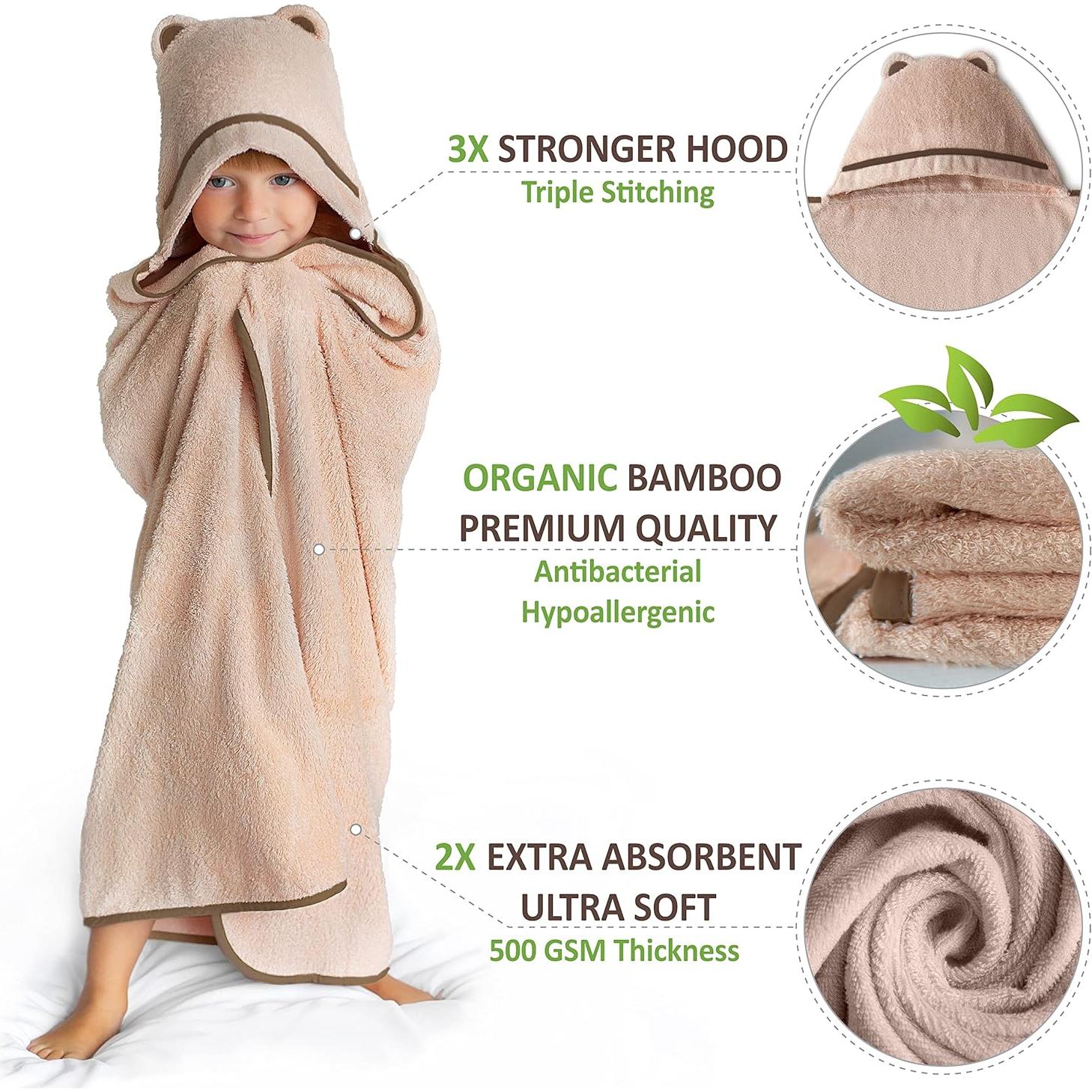 Toalla con Capucha Warm Cuddles Beige para Niños Pequeños 106.68x76.2 cm