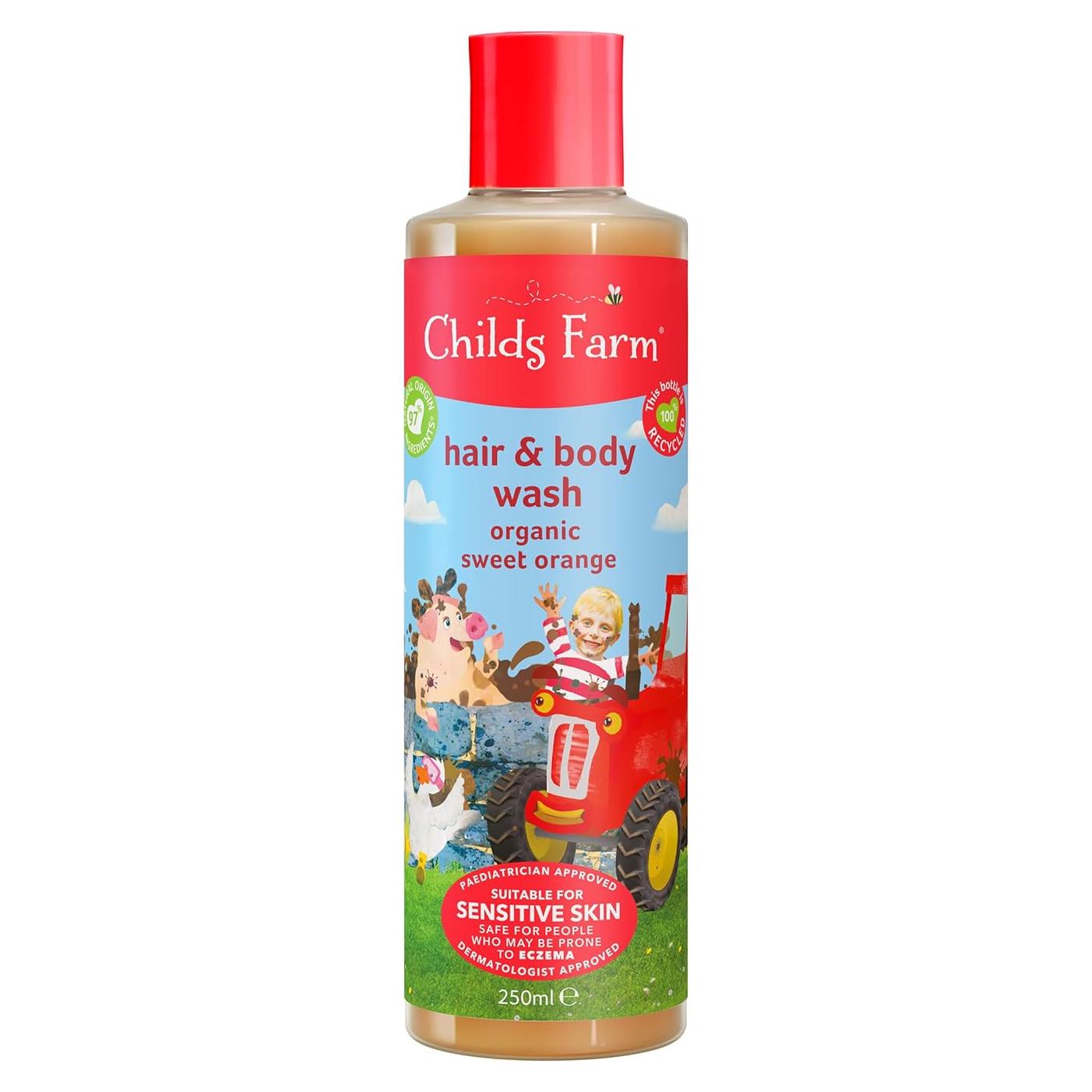 Jabón Orgánico para Cabello y Cuerpo Childs Farm 250ml Naranja Dulce