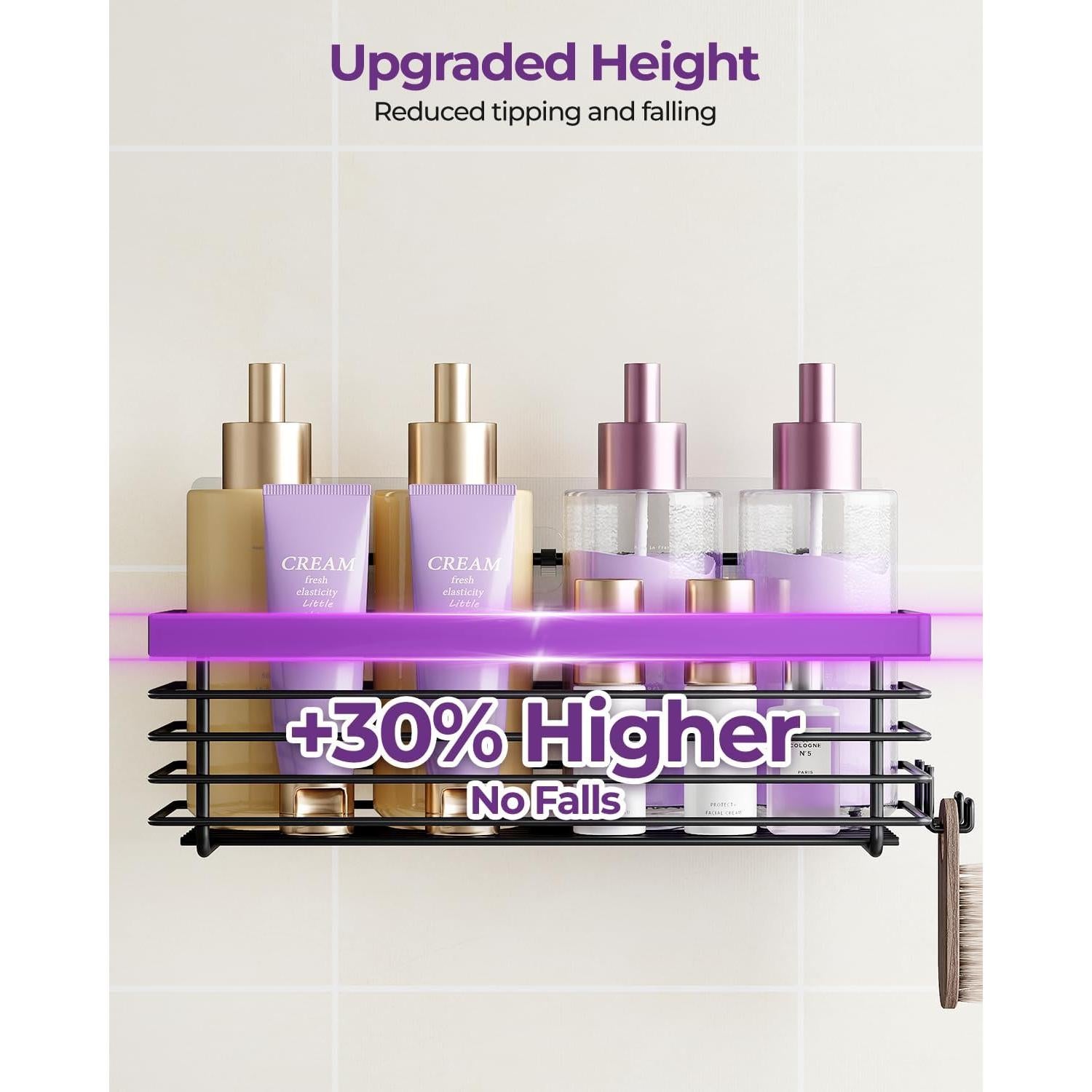 Caddy de Ducha ODesign 3 Pack Acero Inoxidable Negro