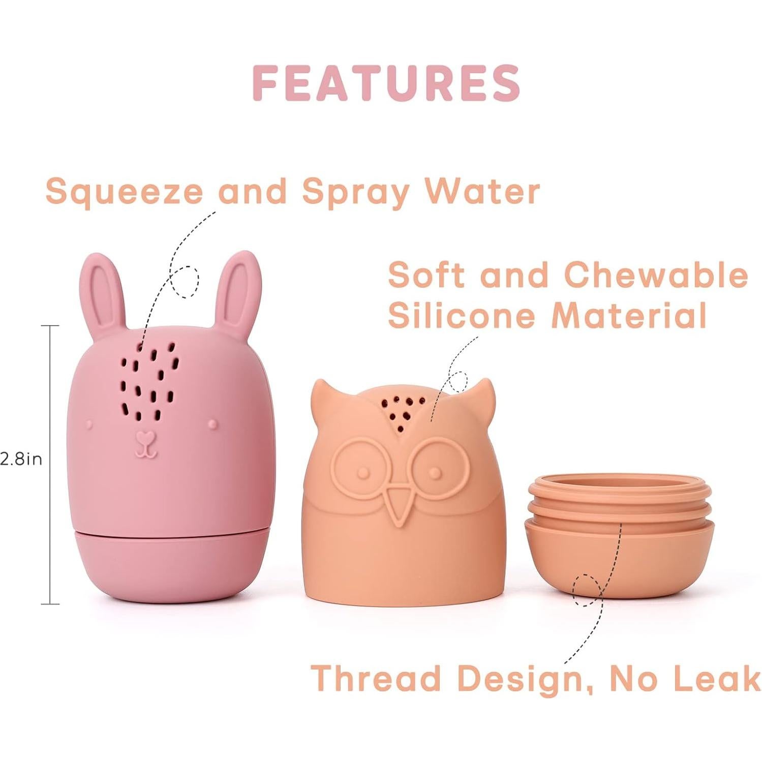 Juguetes de Baño de Silicona AULEGE para Bebés 6-36 Meses