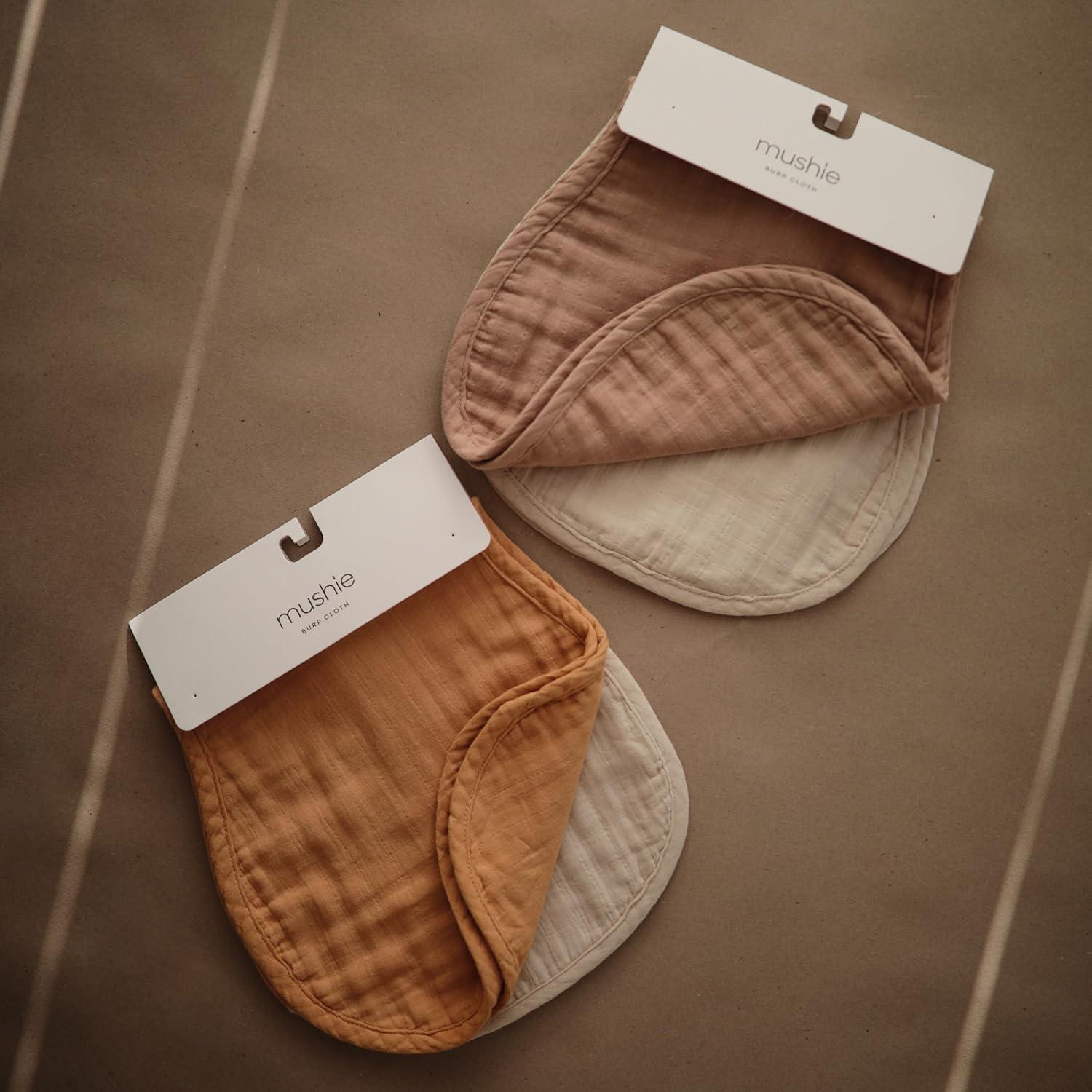Paños de Eructo para Bebés Mushie - Algodón Orgánico, Set de 2
